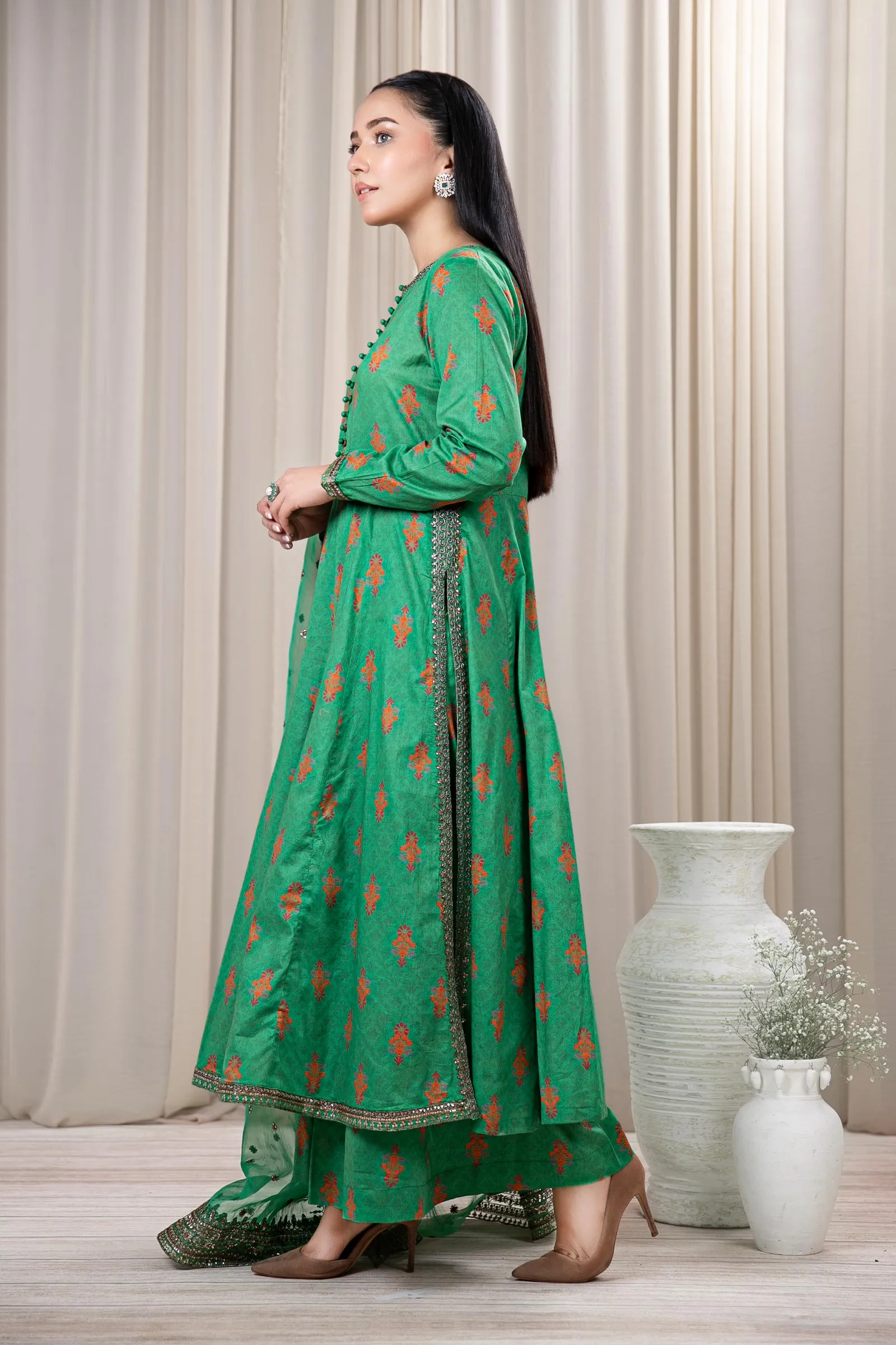 3 Piece Embroidered Lawn Suit | DW-EF24-107