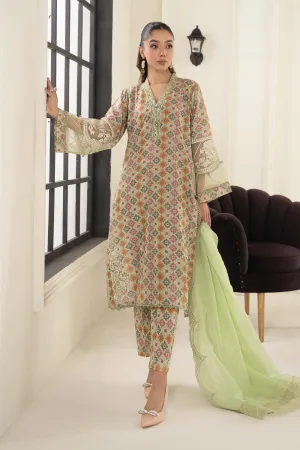 3 Piece Embroidered Lawn Suit | DW-EF24-111