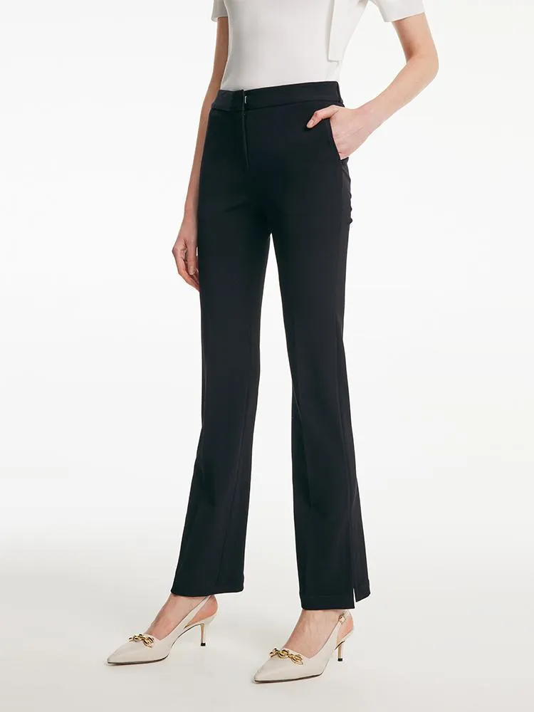 Acetate Stretchy Slight Flared Pants