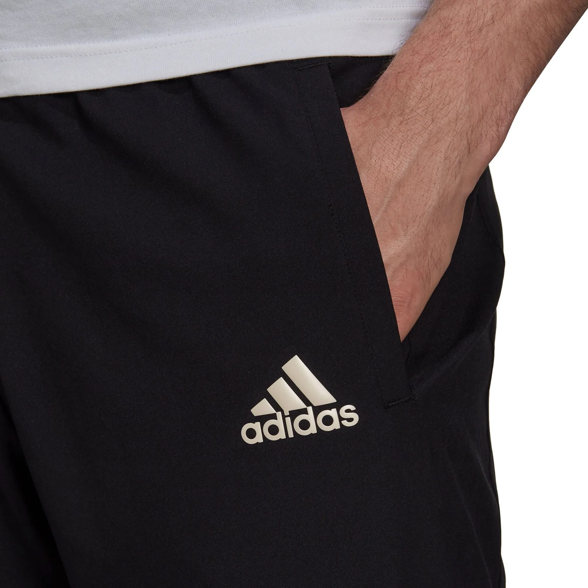 Adidas Stretch Woven PrimeBlue Black Mens Tennis Pants