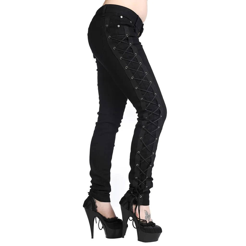 Banned Corset Style Black Skinny Jeans