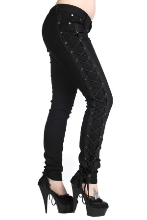 Banned Corset Style Black Skinny Jeans