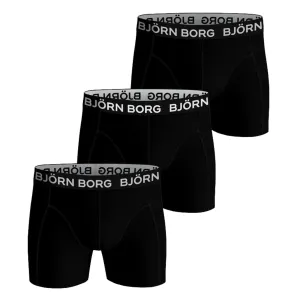 Bjorn Borg Essential Cotton Stretch Boxer 3 Pack - Black