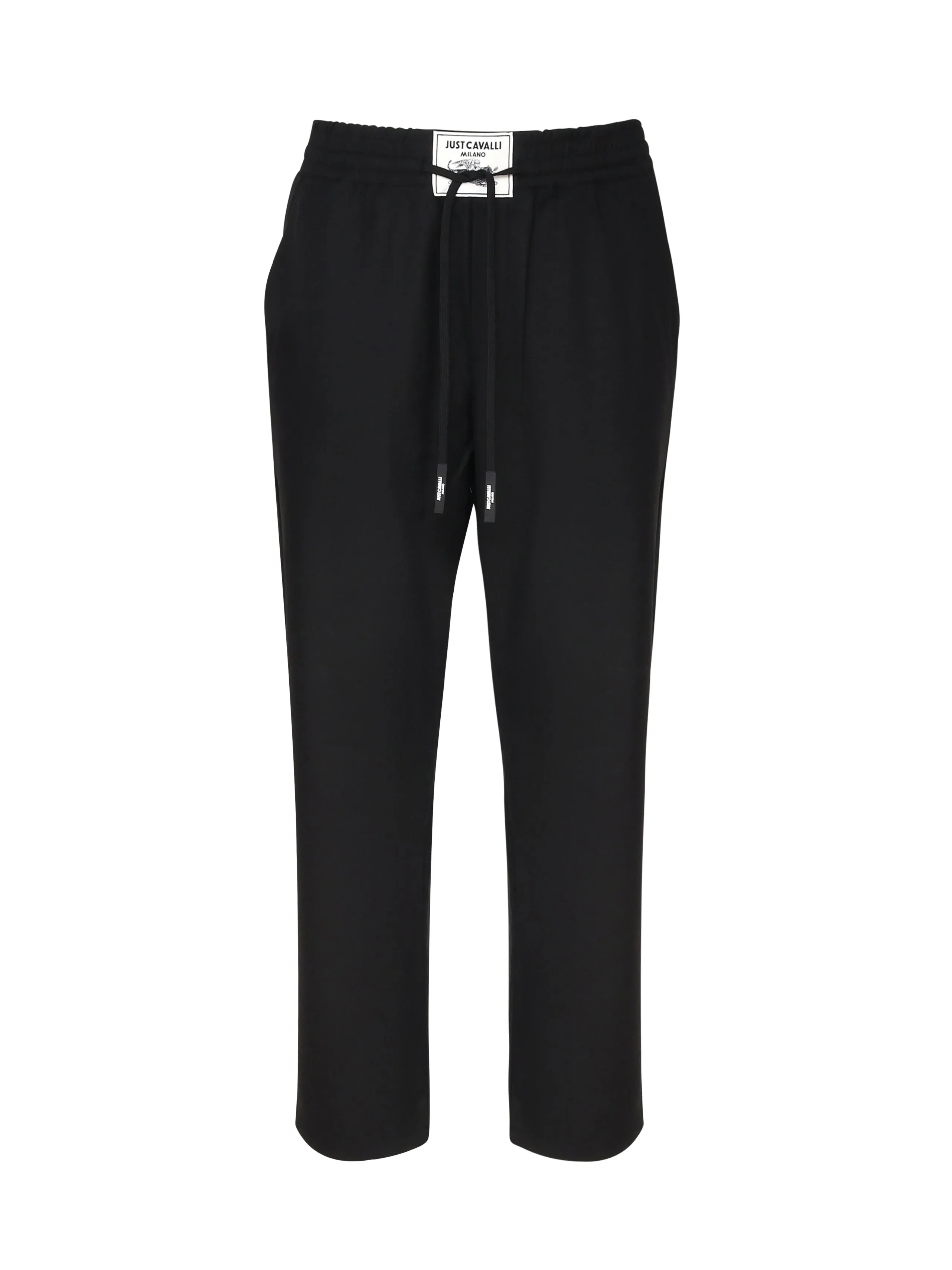 Black Elastic Drawstring Trousers