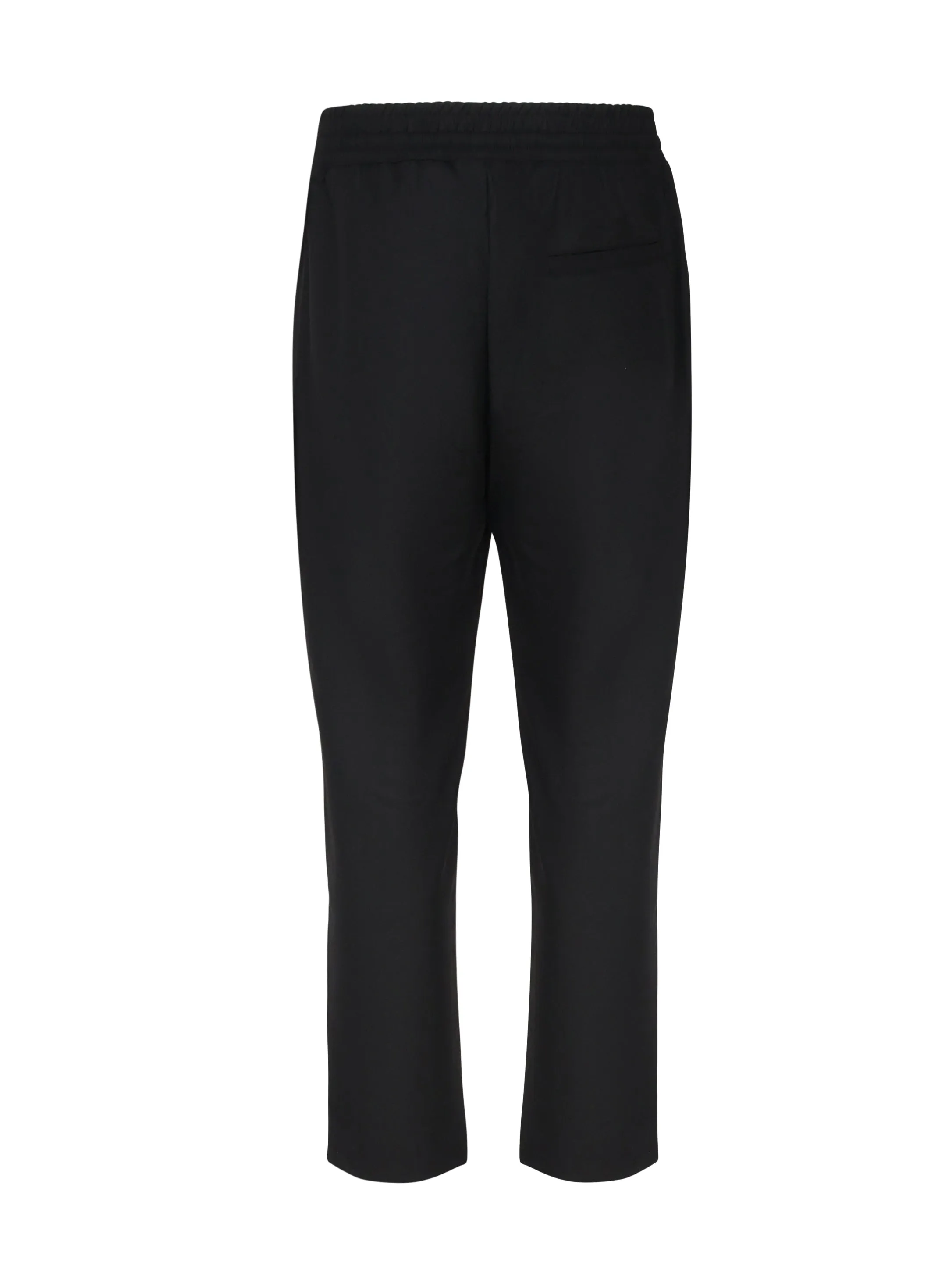 Black Elastic Drawstring Trousers