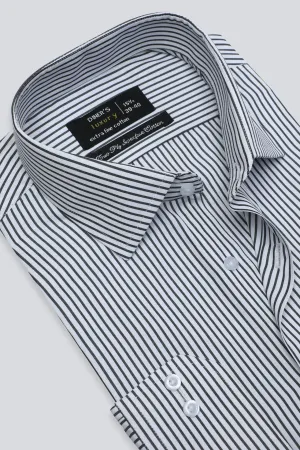 Black Pinstripe Formal Shirt