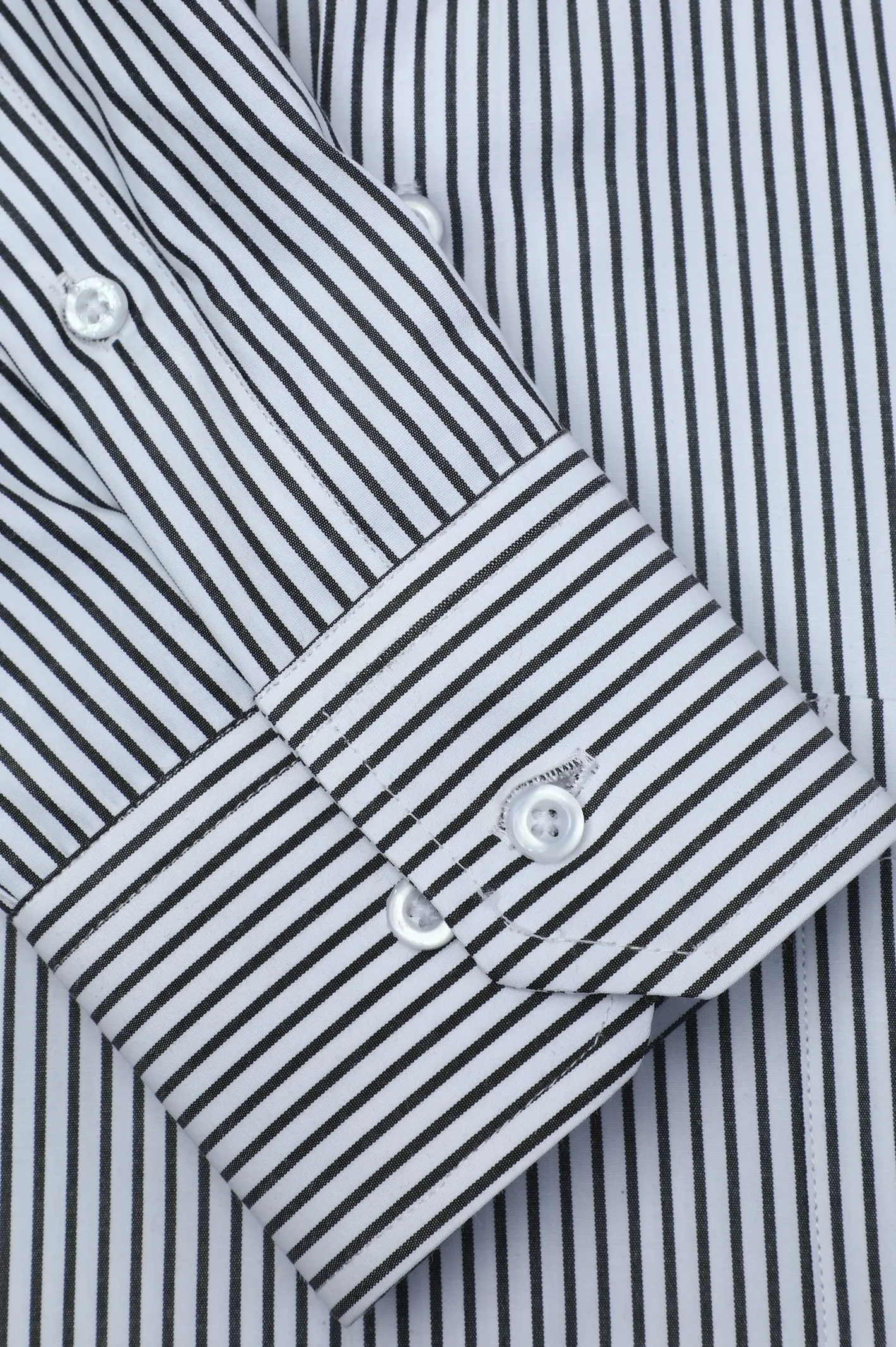 Black Pinstripe Formal Shirt