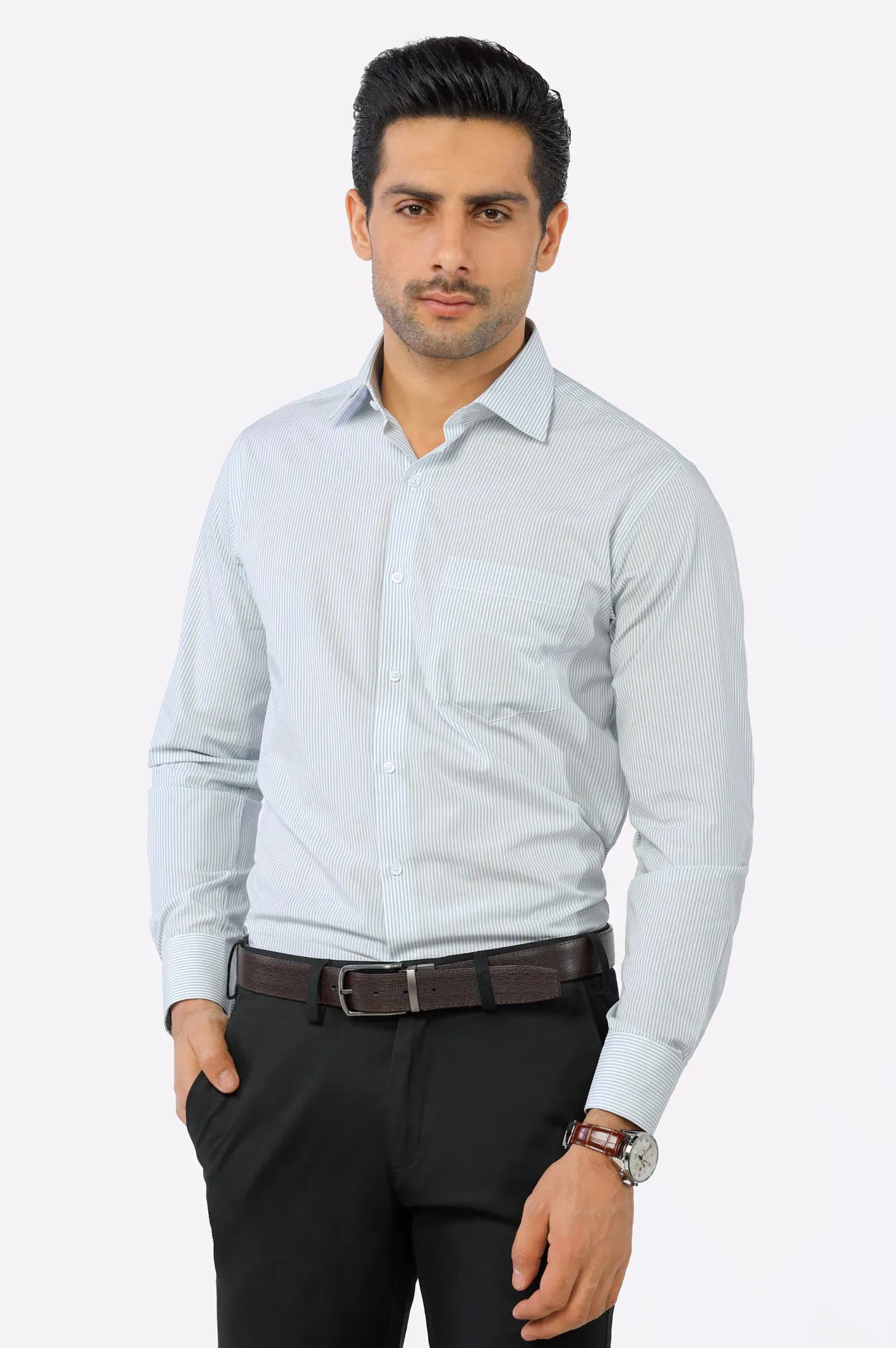 Blue Bengal Stripe Formal Shirt