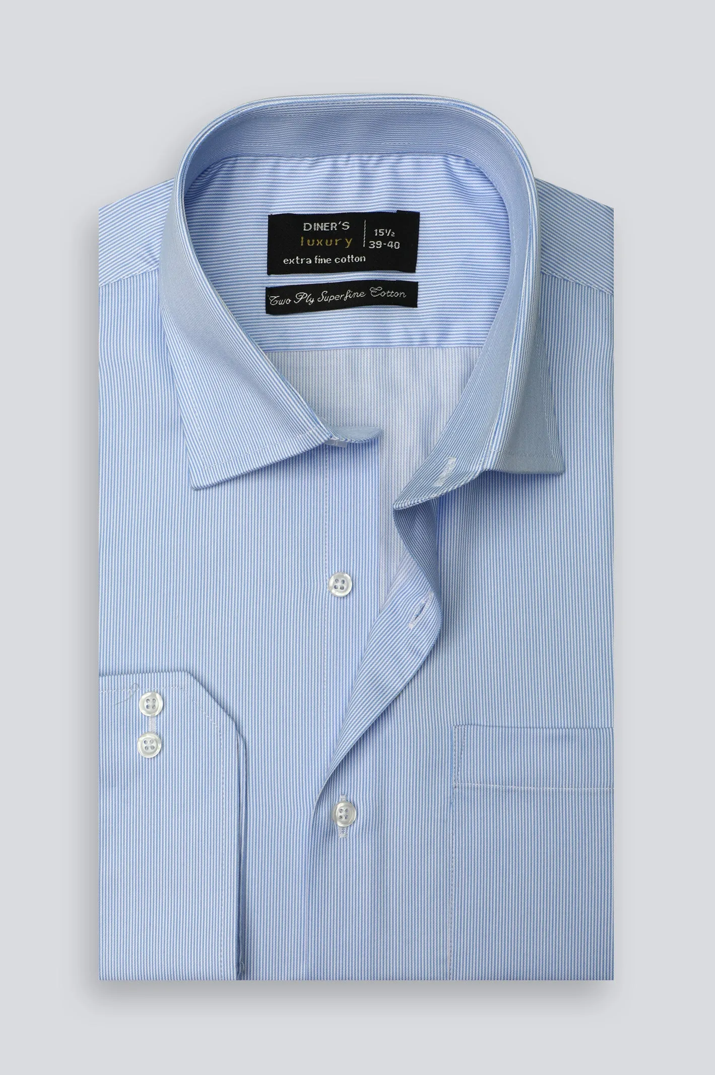 Blue Candy Stripe Formal Shirt