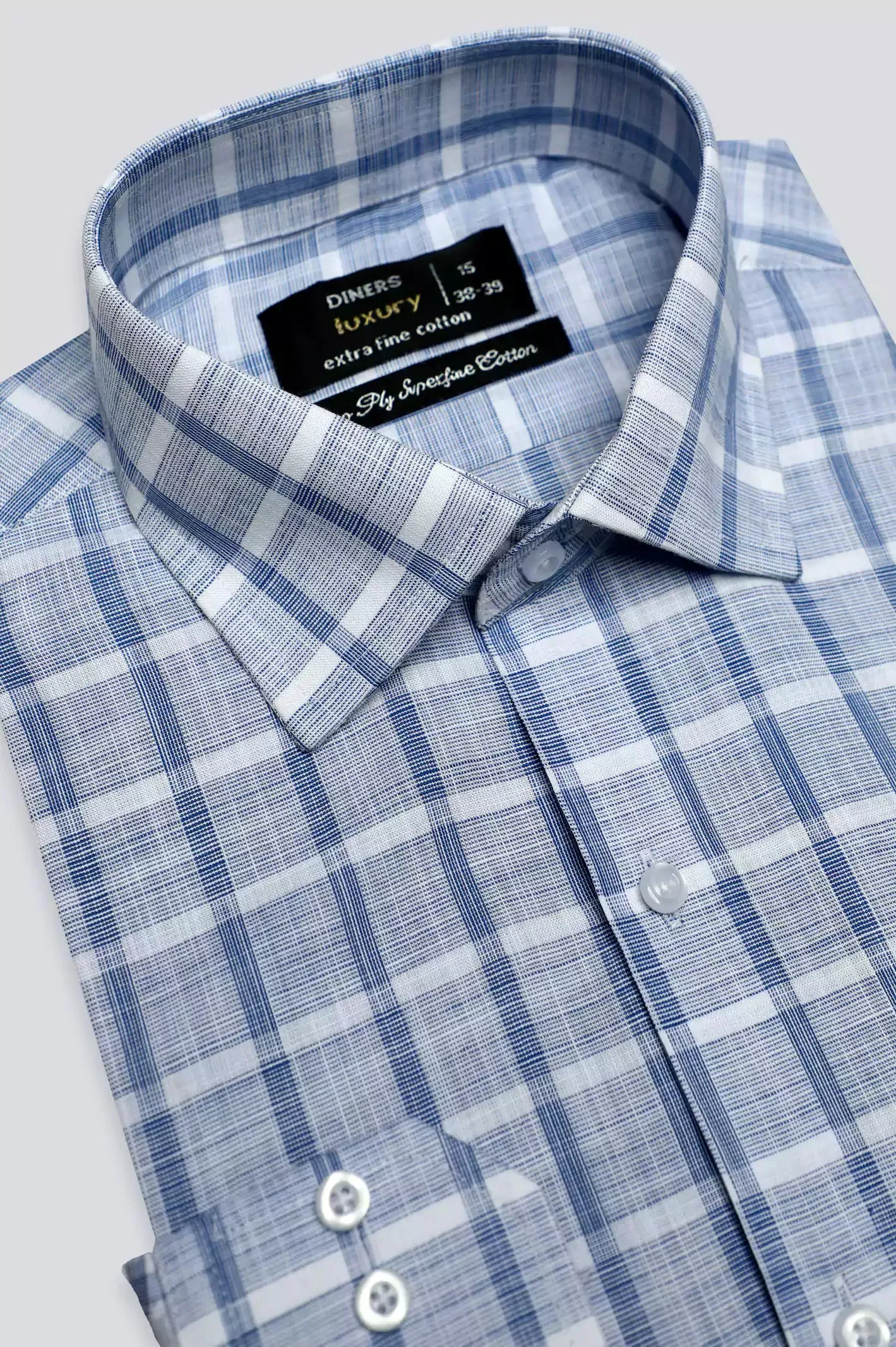 Blue Shepherd Check Formal Shirt