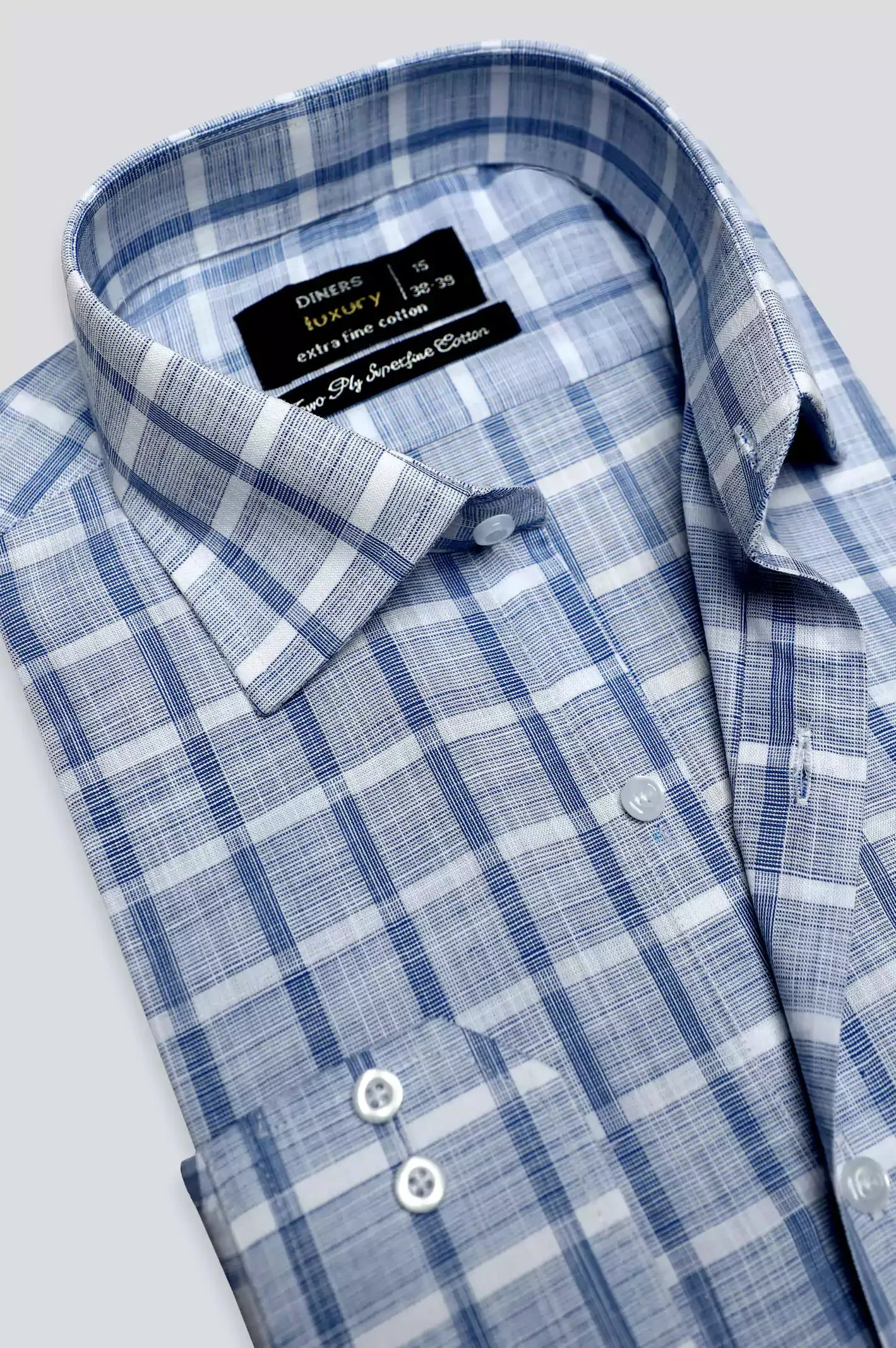 Blue Shepherd Check Formal Shirt