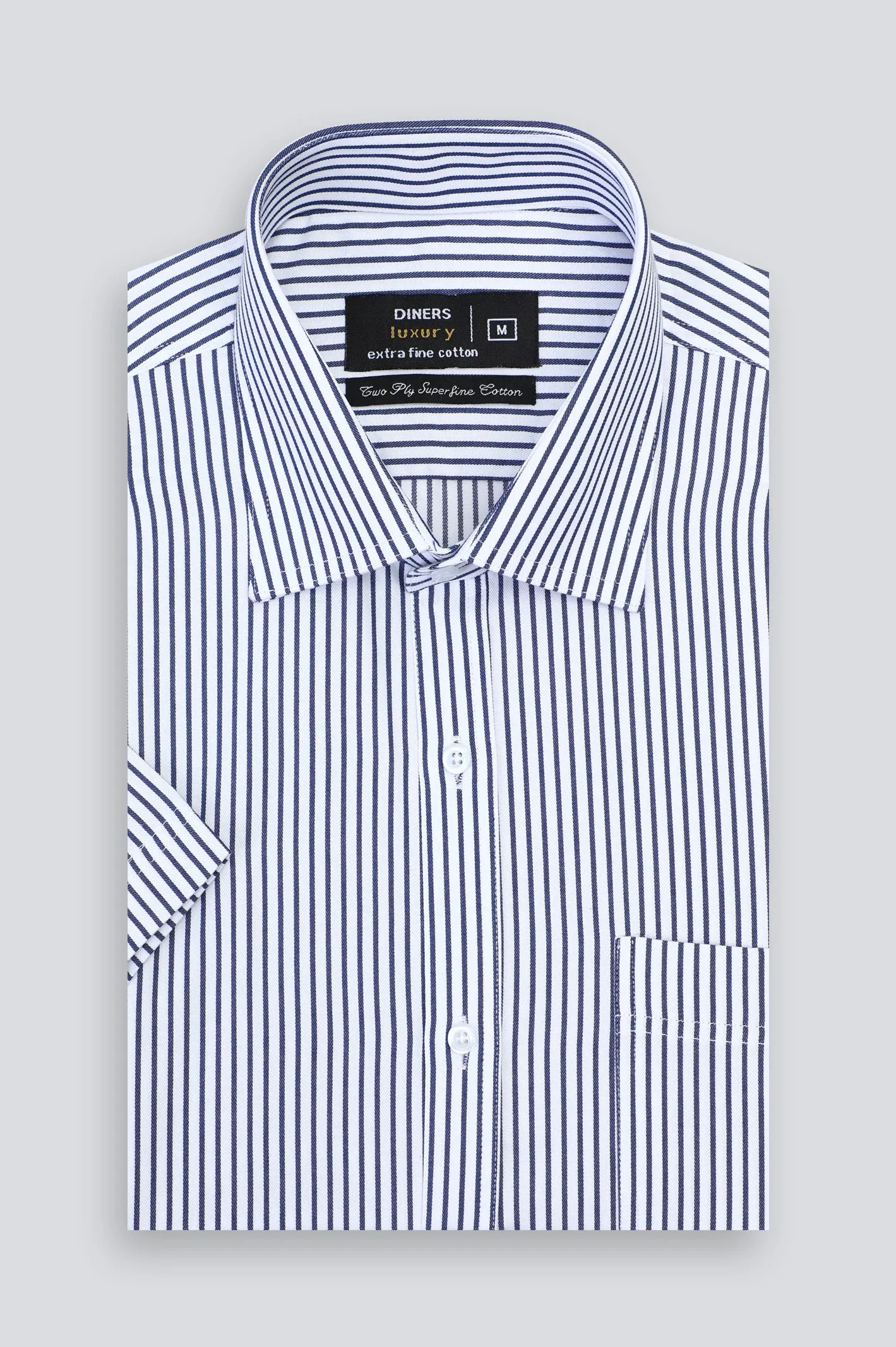 Blue Stripes Formal Shirt (Half Sleeves)