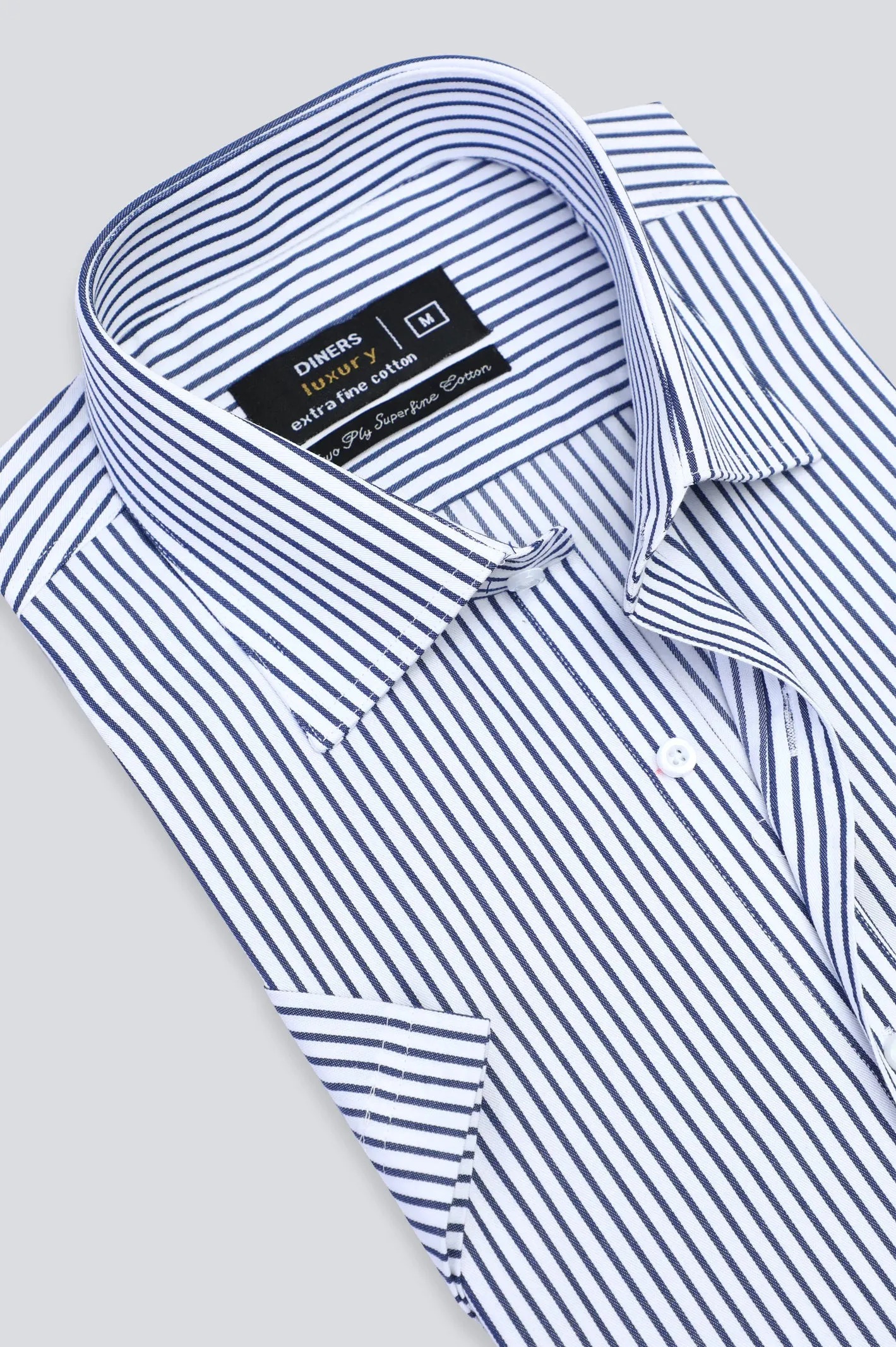 Blue Stripes Formal Shirt (Half Sleeves)