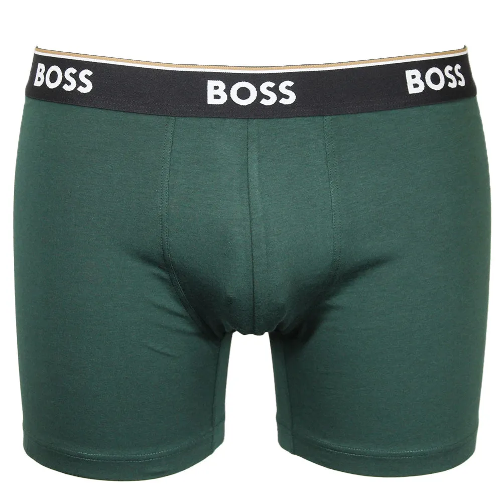 BOSS Men's Power 3 Pack Boxer Brief - Red/Beige/Green