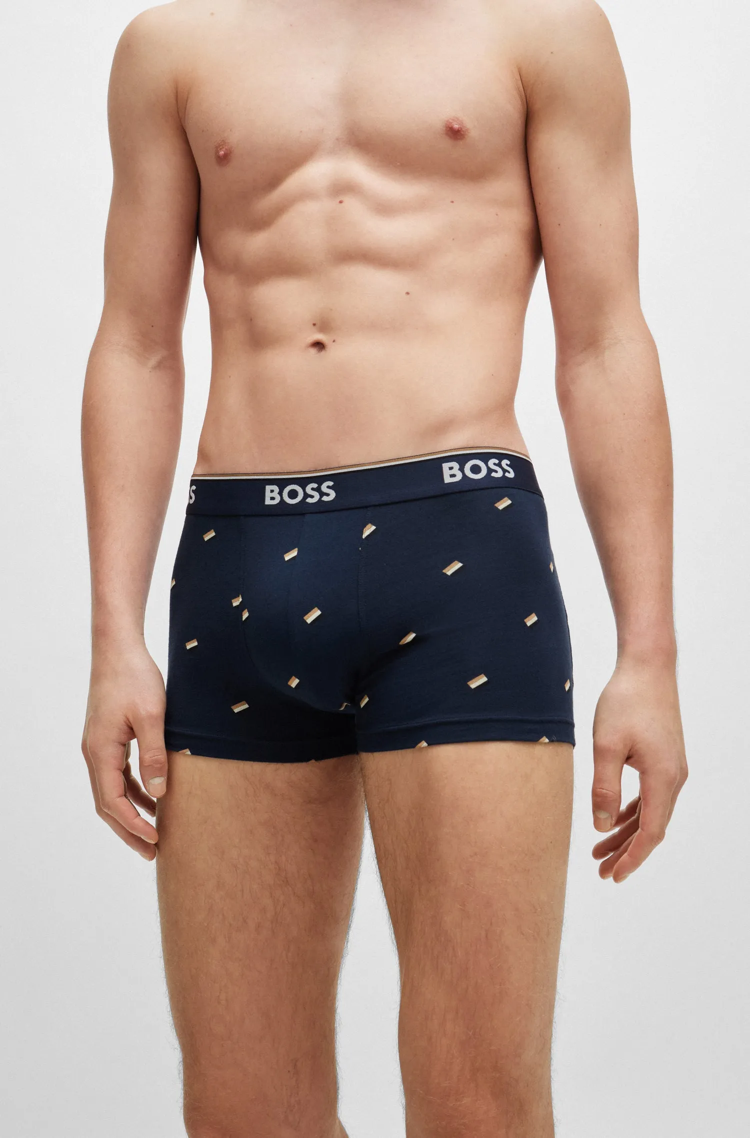 BOSS Men's Power 3 Pack Trunks - Blues