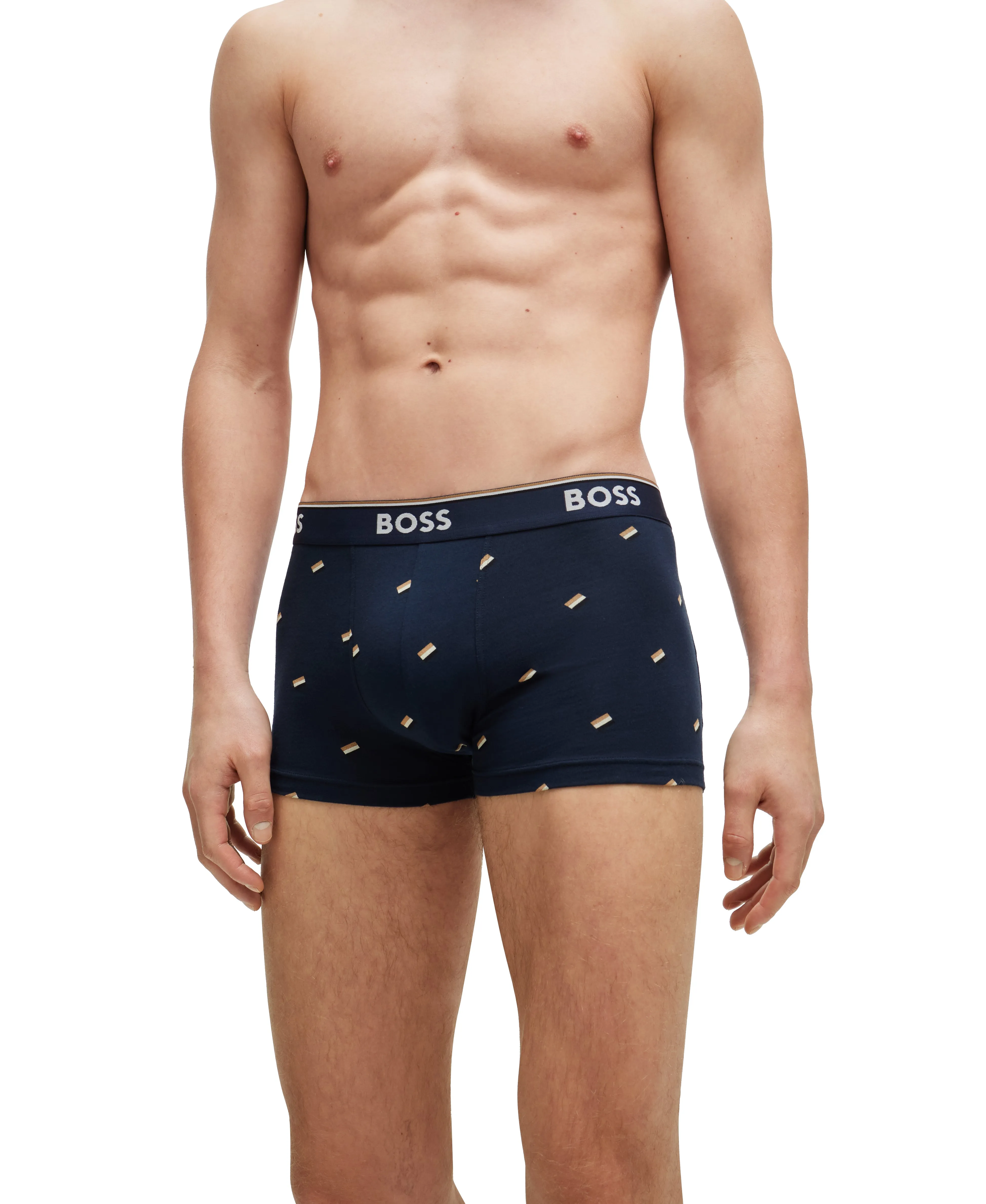 BOSS Men's Power 3 Pack Trunks - Blues