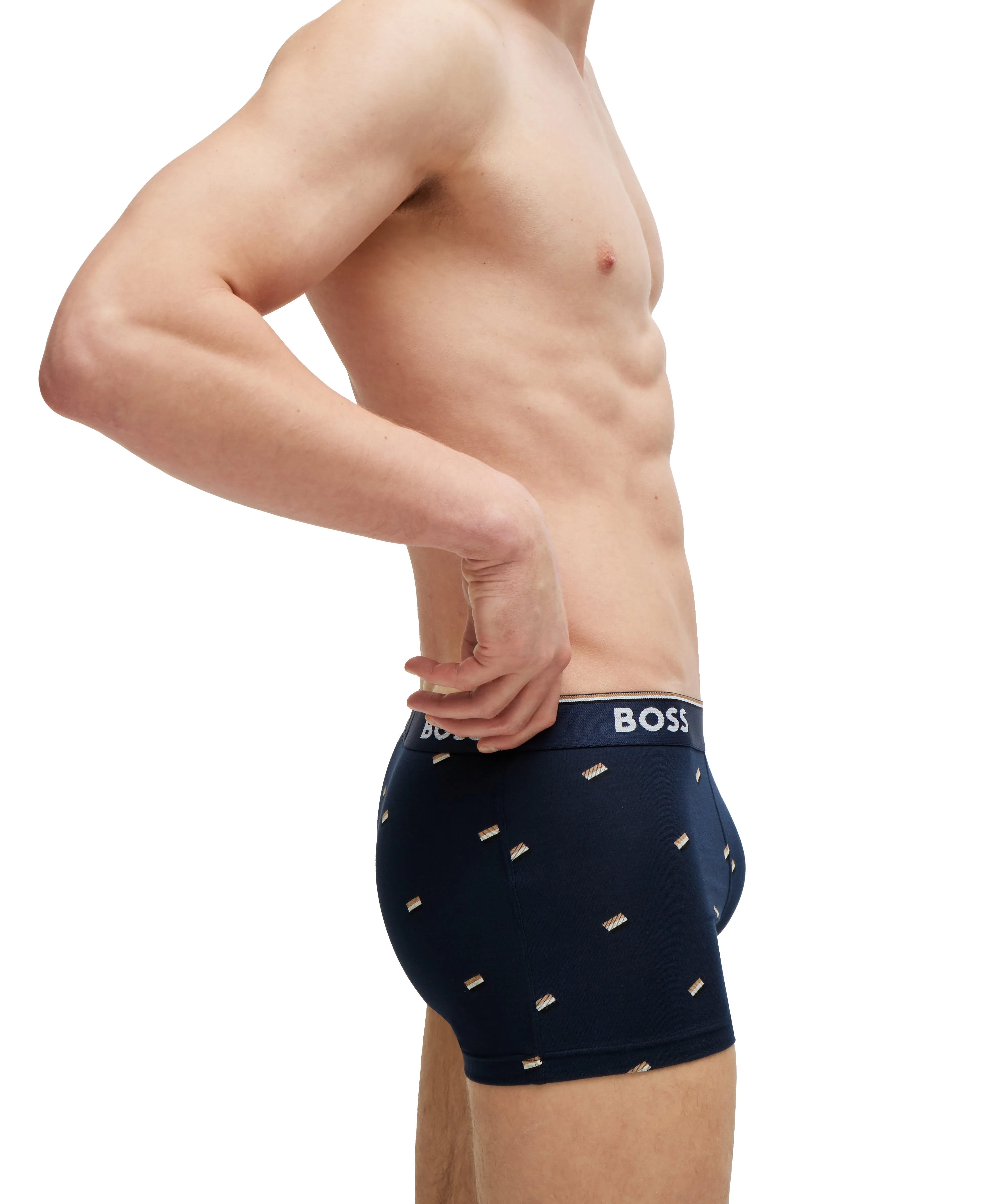 BOSS Men's Power 3 Pack Trunks - Blues