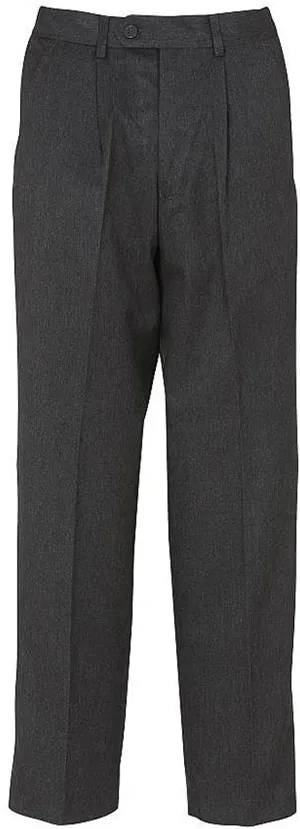 Boys Fit Senior Grey Trousers - Generous Fit