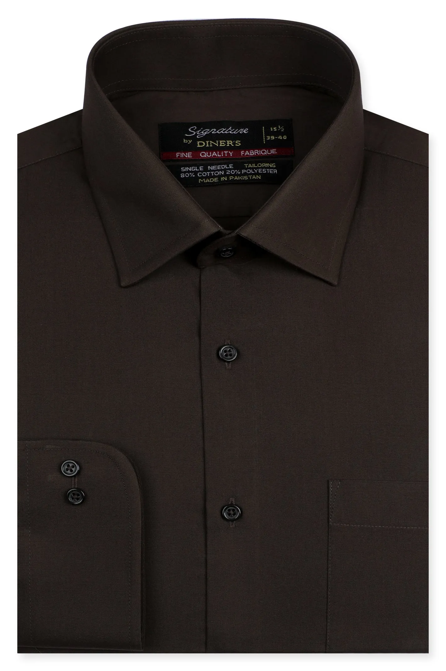 Brown Plain Formal Shirt