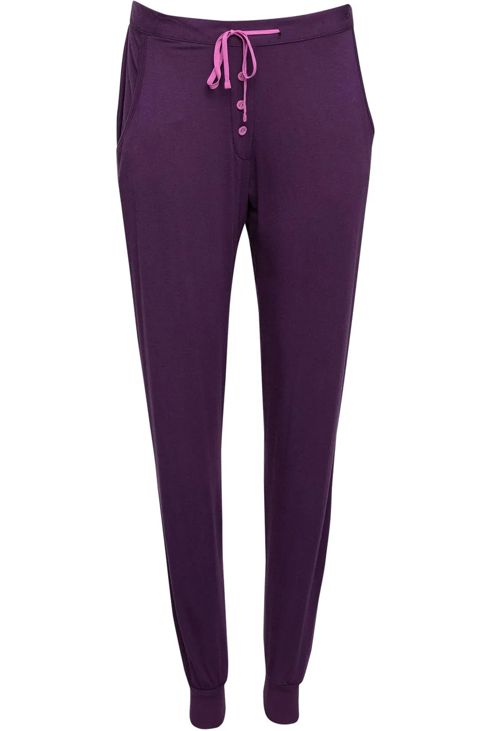 Clarissa Purple Jersey Pants, Size UK 10