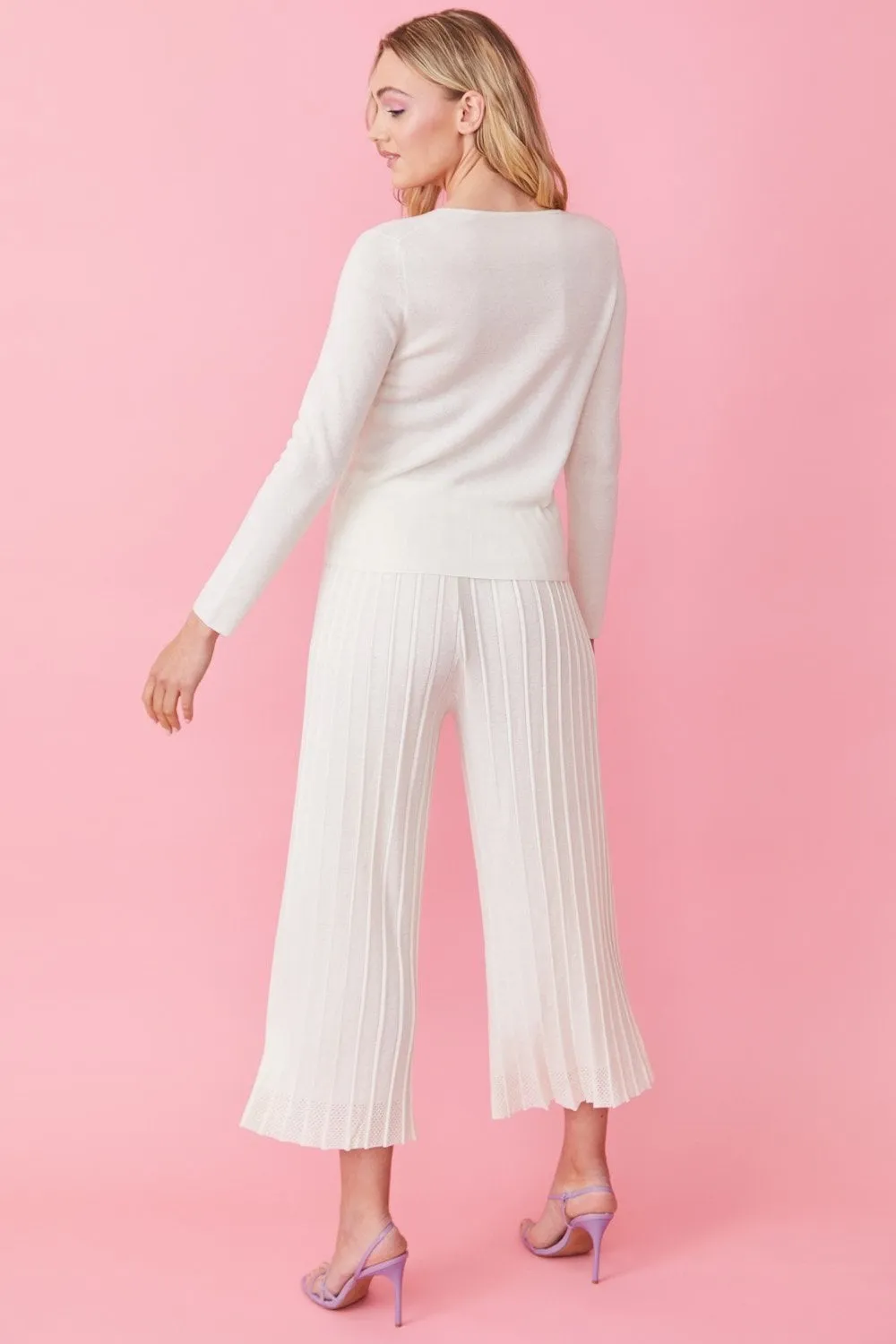 Cream Cashmere Trousers