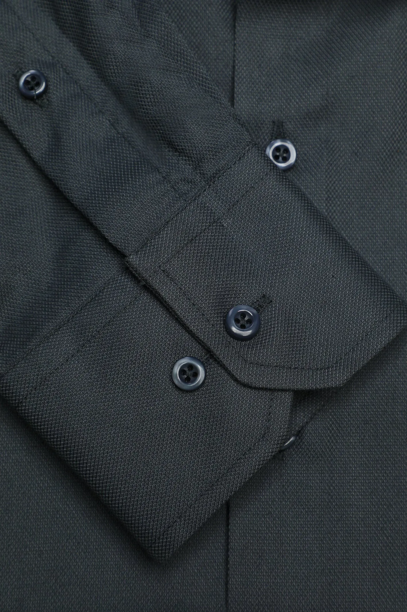 Dark Grey Dobby Textured Formal Shirt