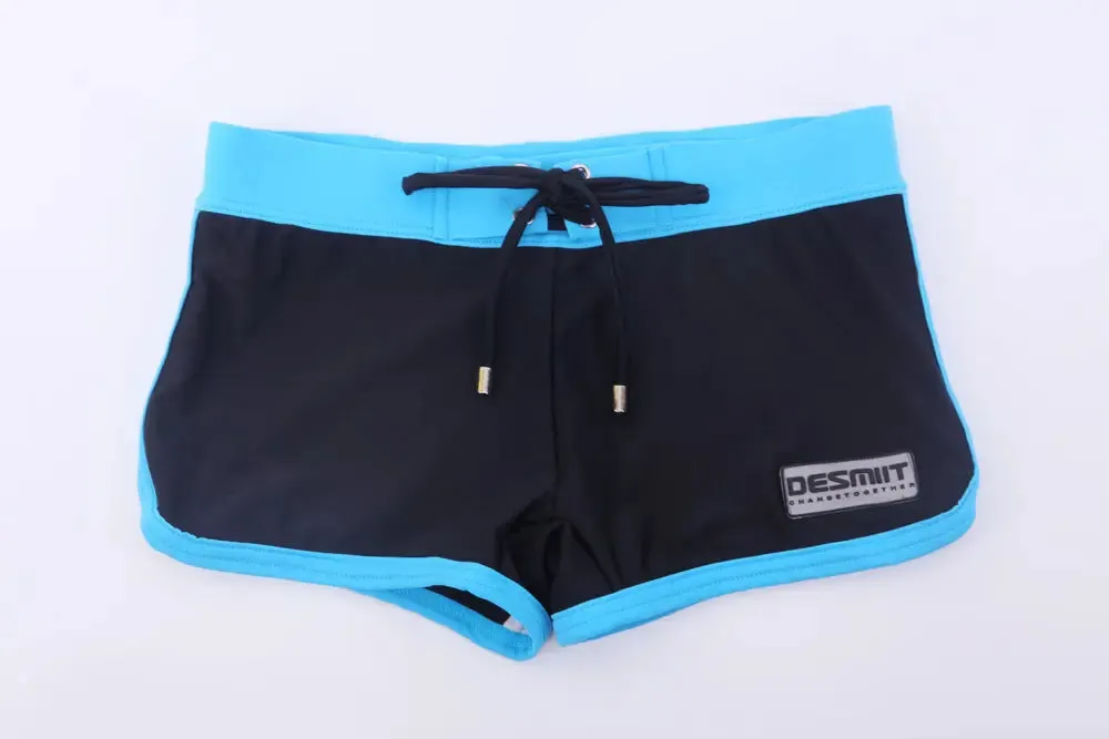 DESMIIT Men's Boxer cool swim trunks Wide-Brimmed Low Waist