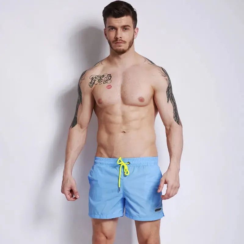 Desmiit Solid Color Shorts Seaside Swim Trunks