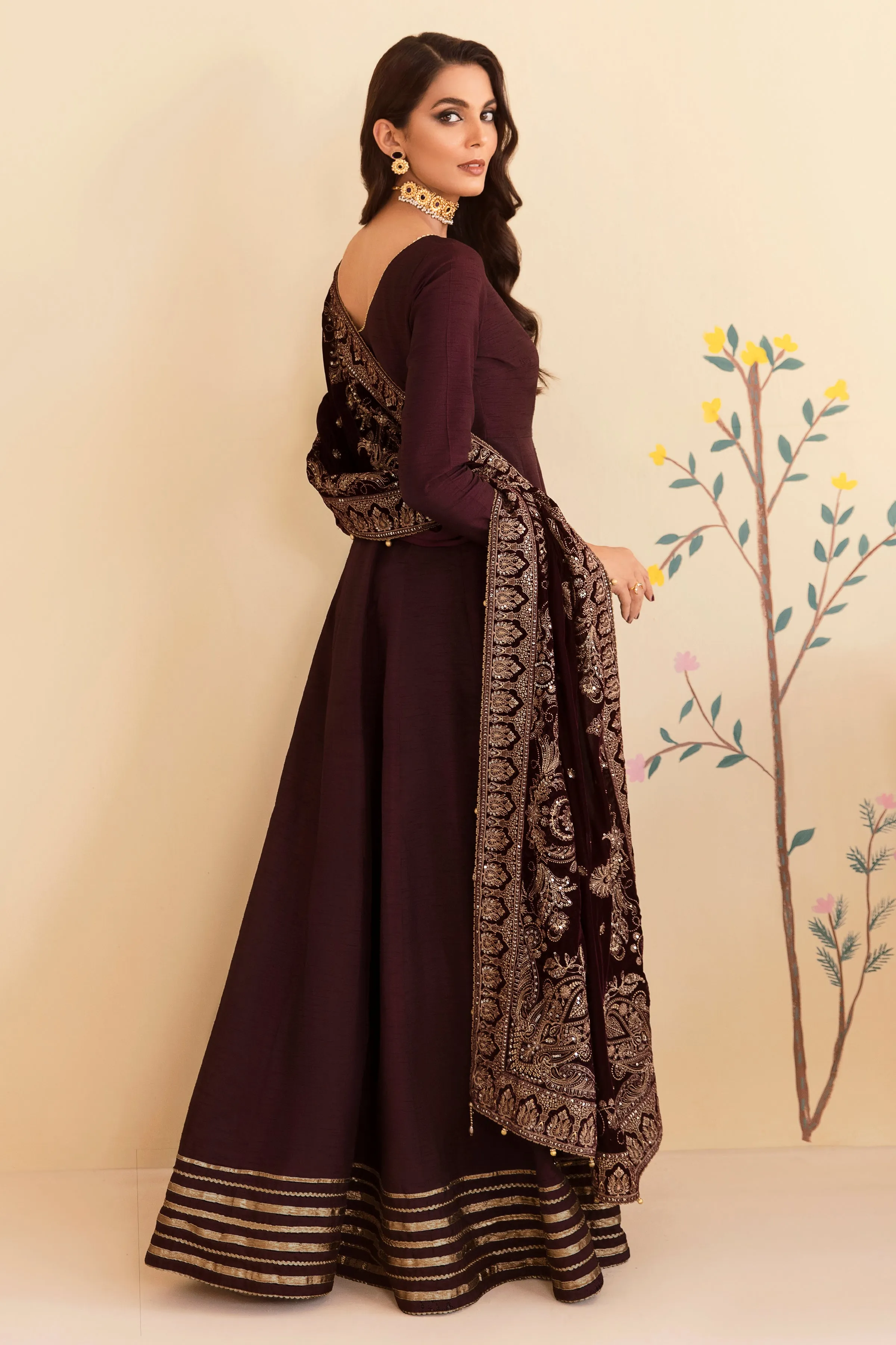 Embroidered Velvet Formal VF-2041