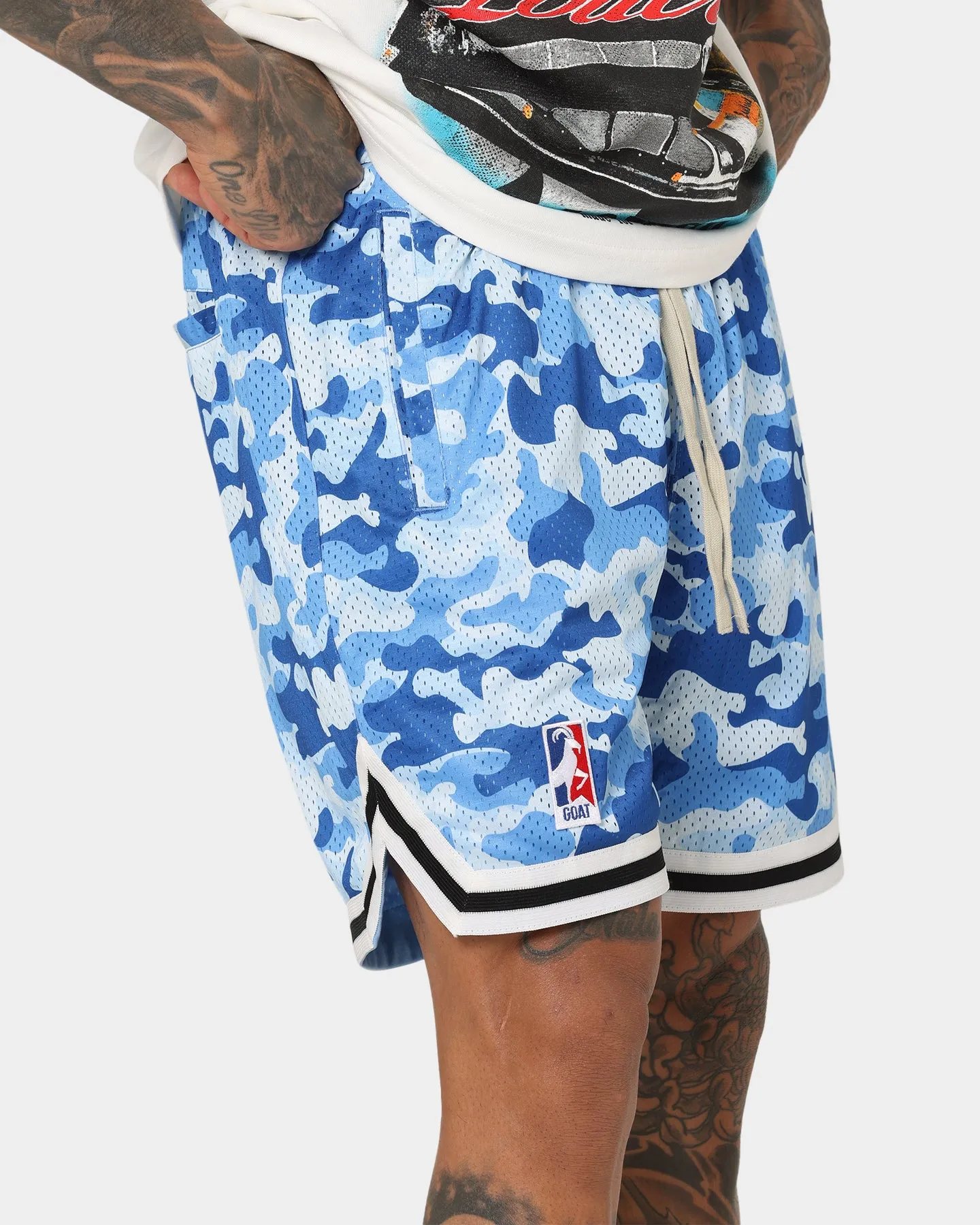 Goat Crew Camo Shorts Blue