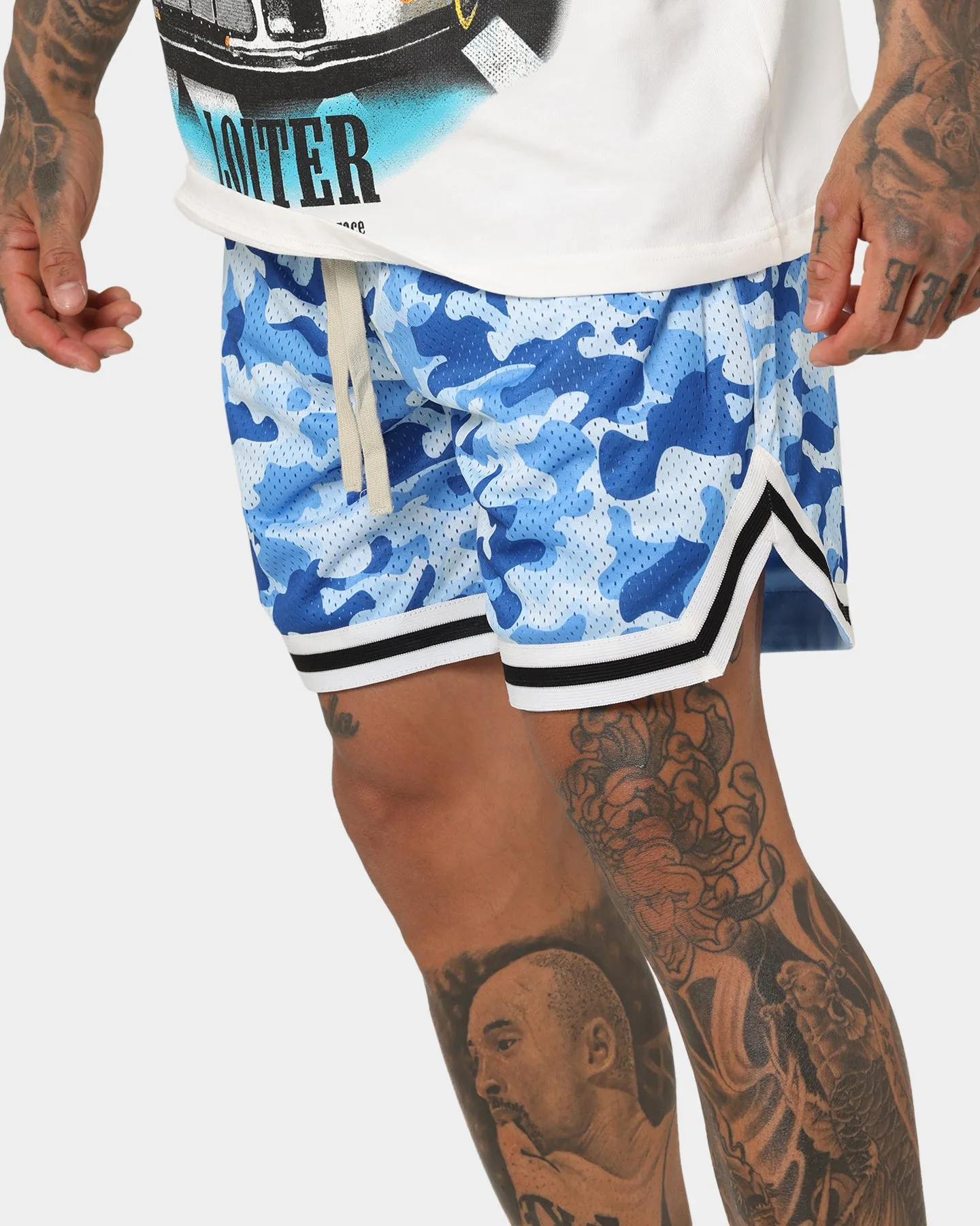 Goat Crew Camo Shorts Blue