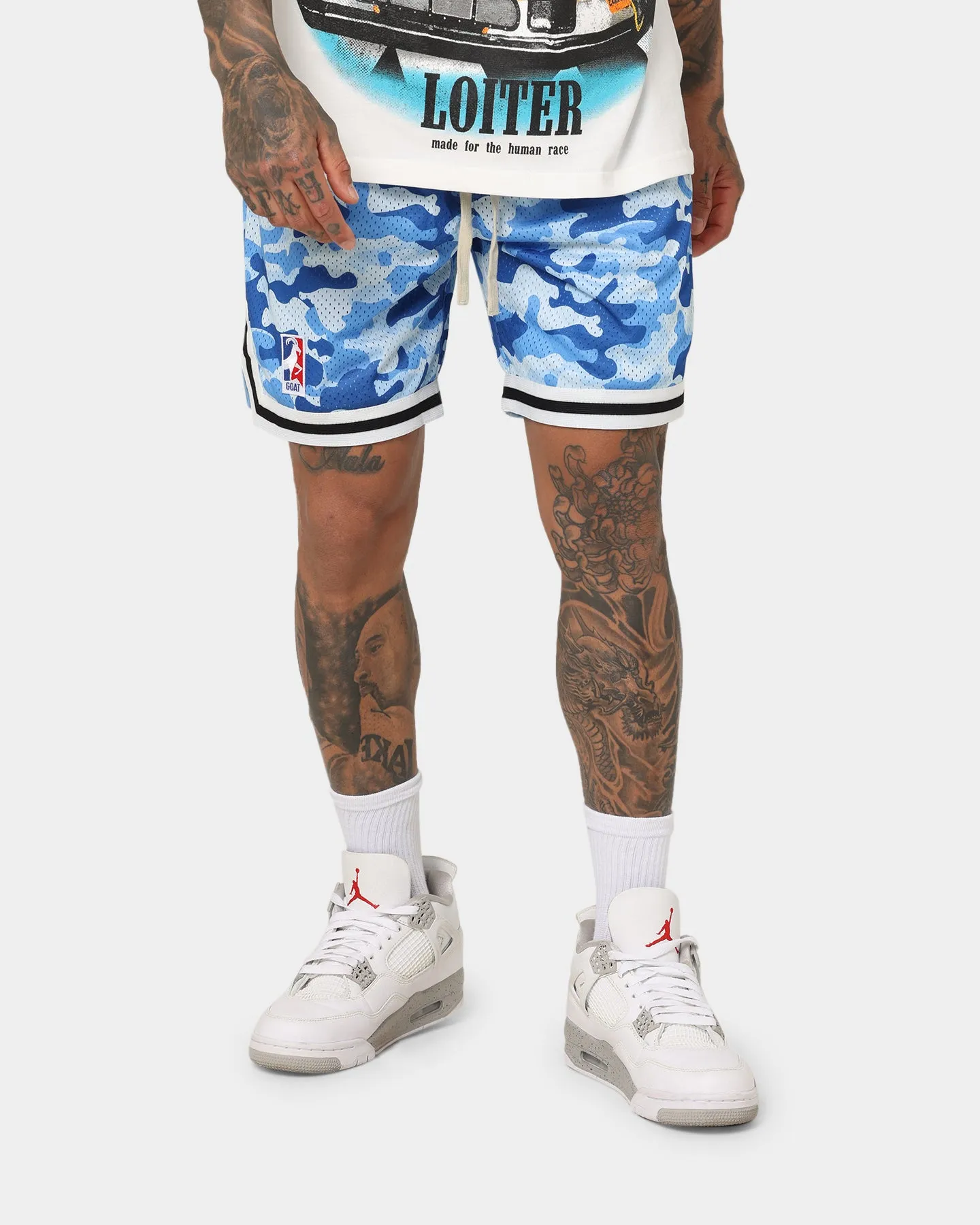 Goat Crew Camo Shorts Blue