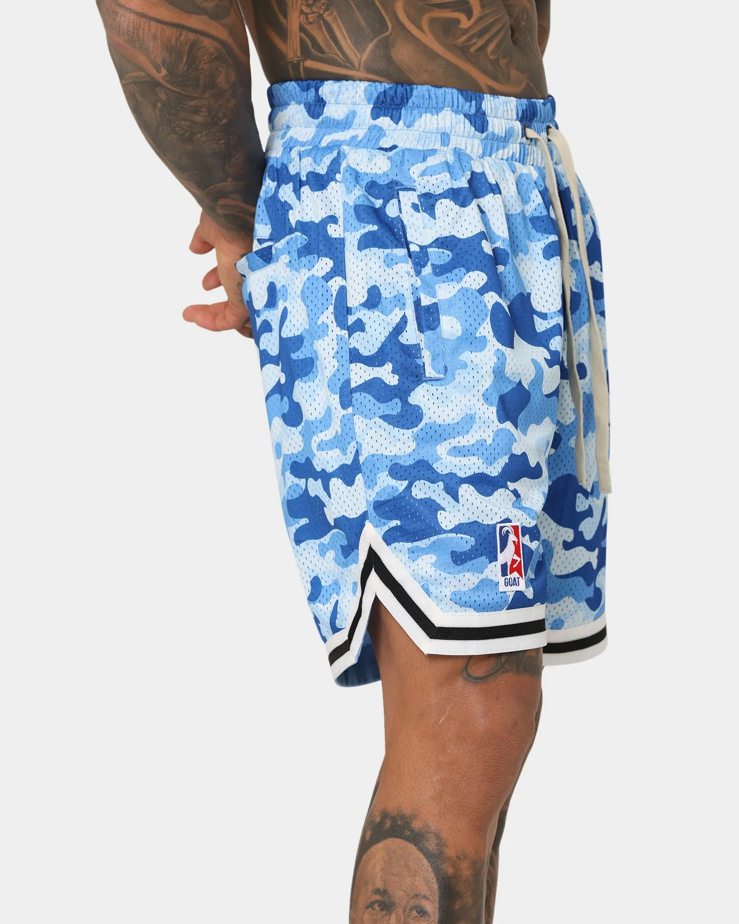 Goat Crew Camo Shorts Blue