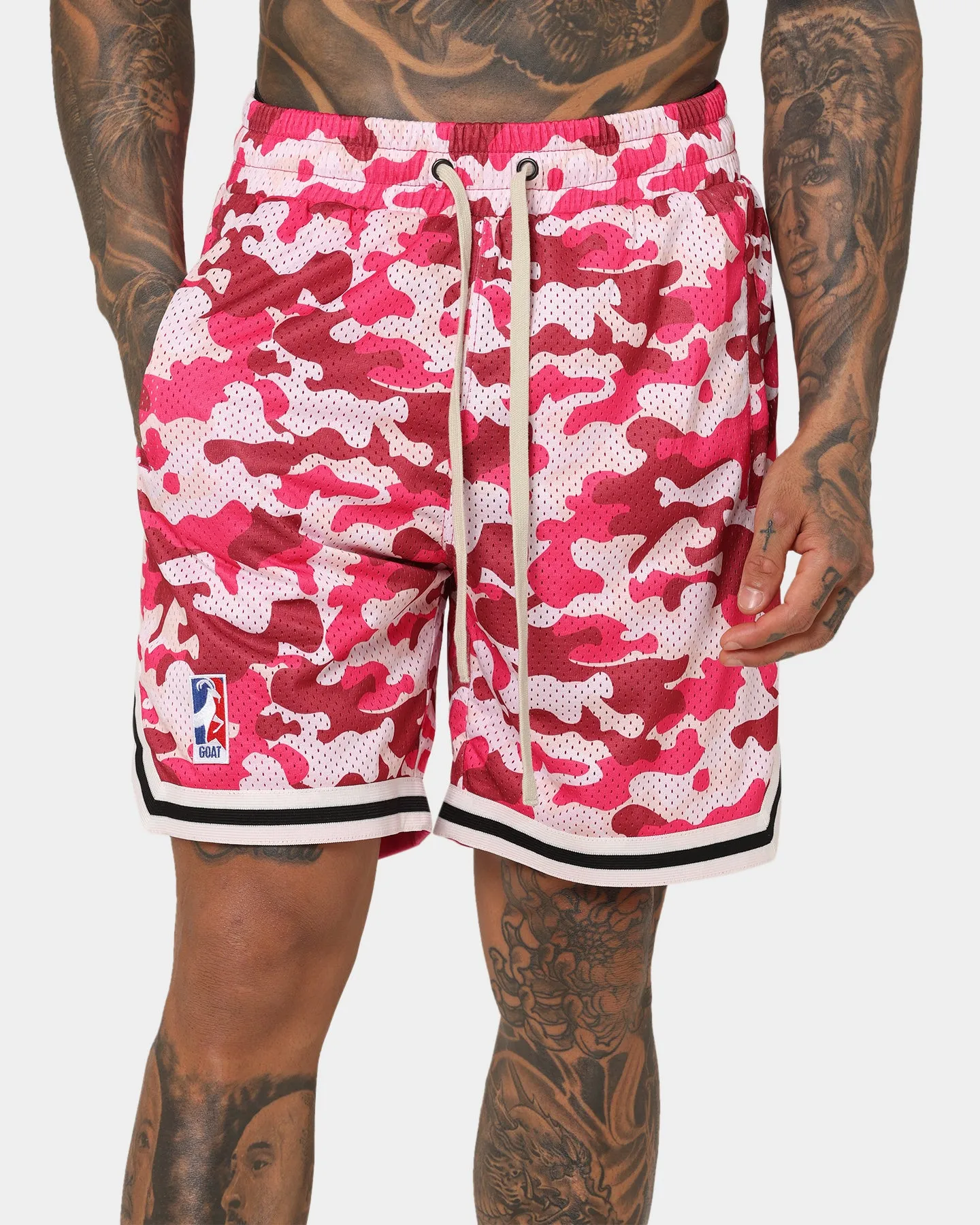 Goat Crew Camo Shorts Pink