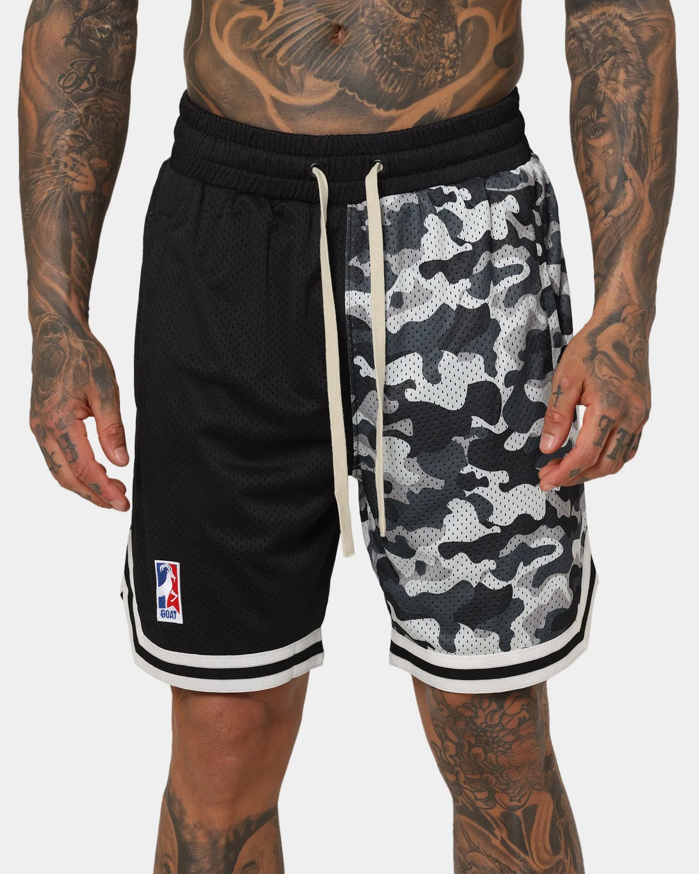 Goat Crew Half Camo Shorts Black/Black