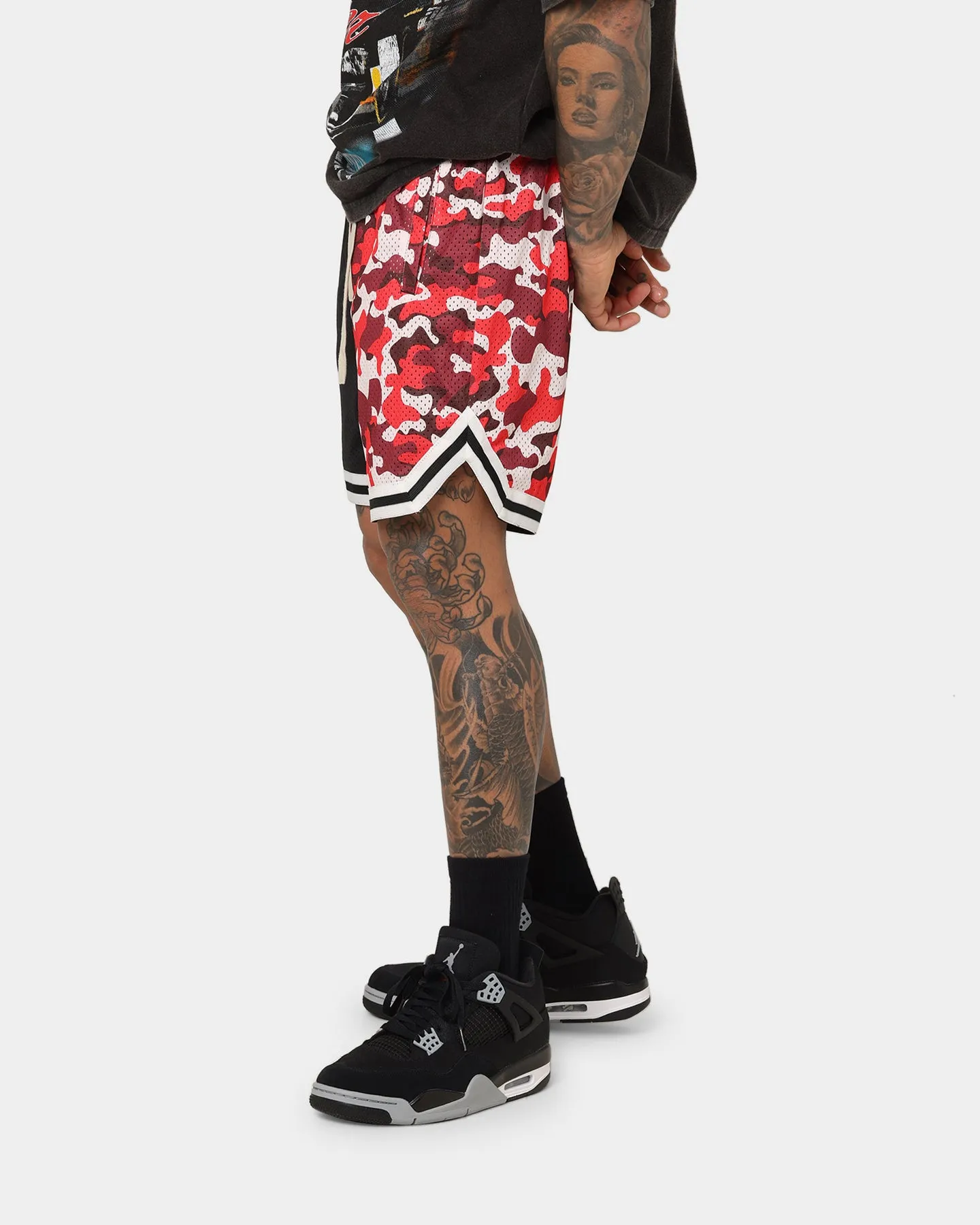 Goat Crew Half Camo Shorts Black/Red