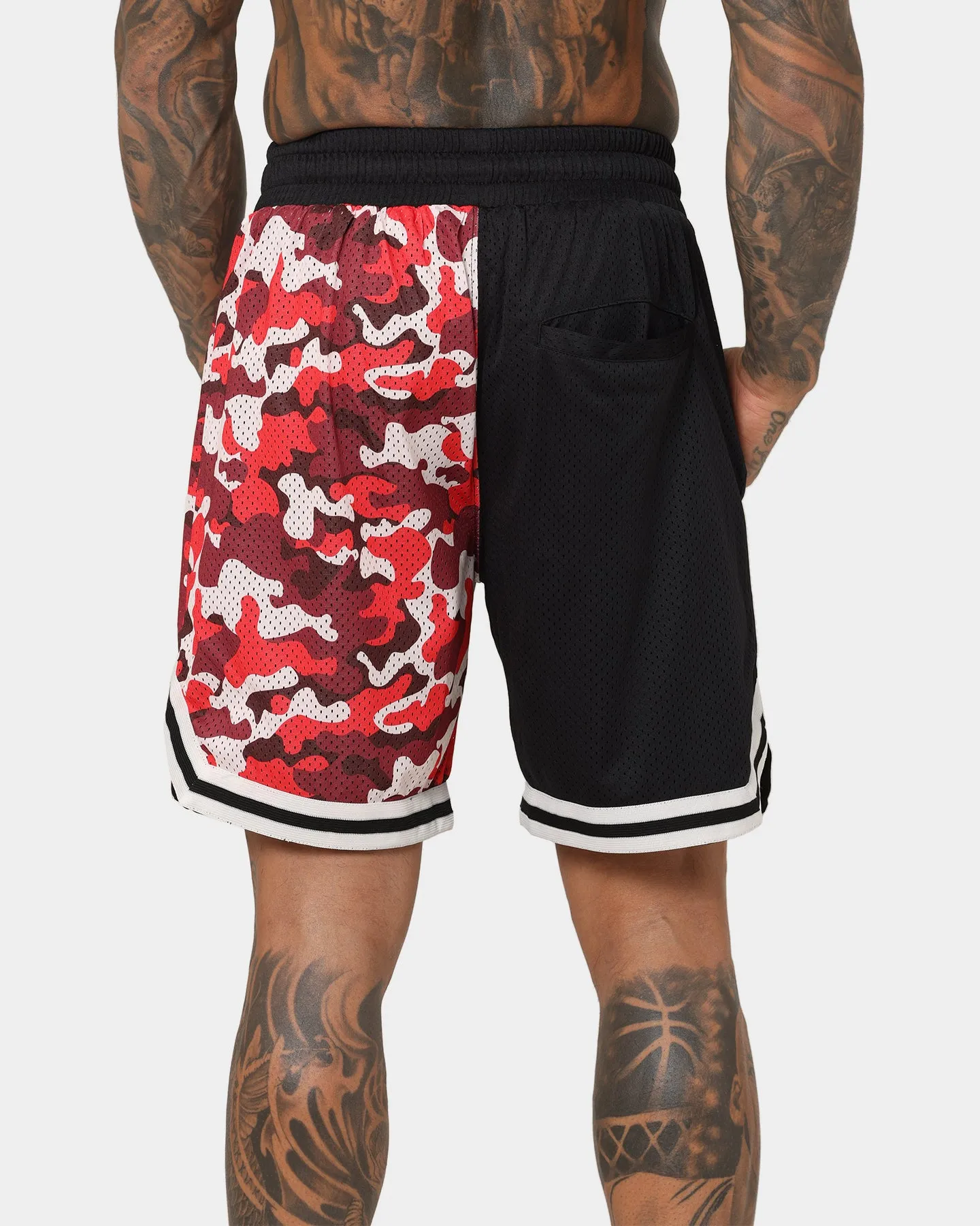 Goat Crew Half Camo Shorts Black/Red