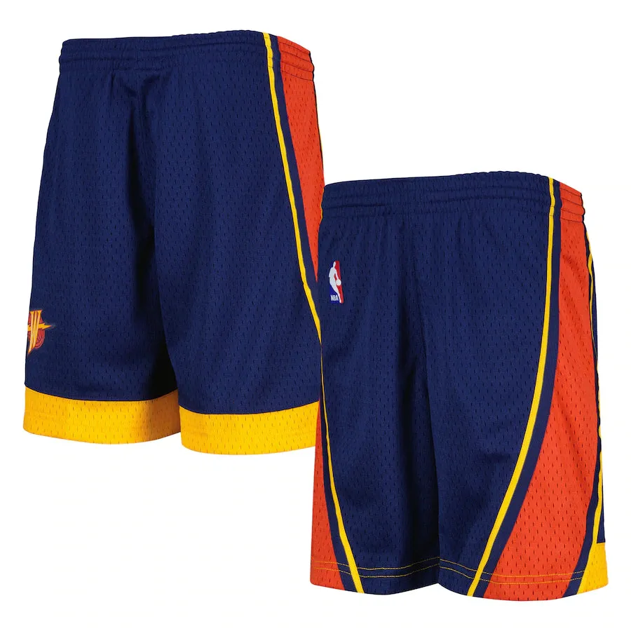 Golden State Warriors Mitchell & Ness Youth 2009-10 Hardwood Classics Swingman Shorts - Navy