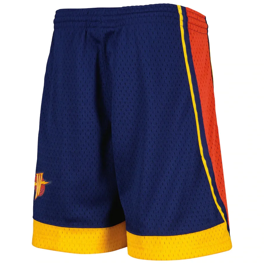 Golden State Warriors Mitchell & Ness Youth 2009-10 Hardwood Classics Swingman Shorts - Navy