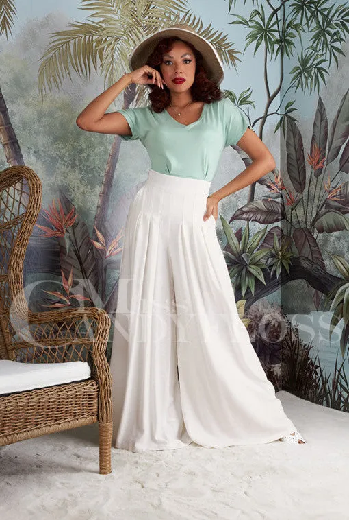 Harper-May Linen palazzo pants by Miss Candyfloss