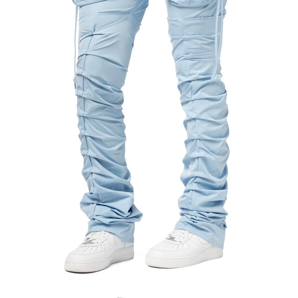 High Rise Stacked Utility Pants - Collegiate Blue