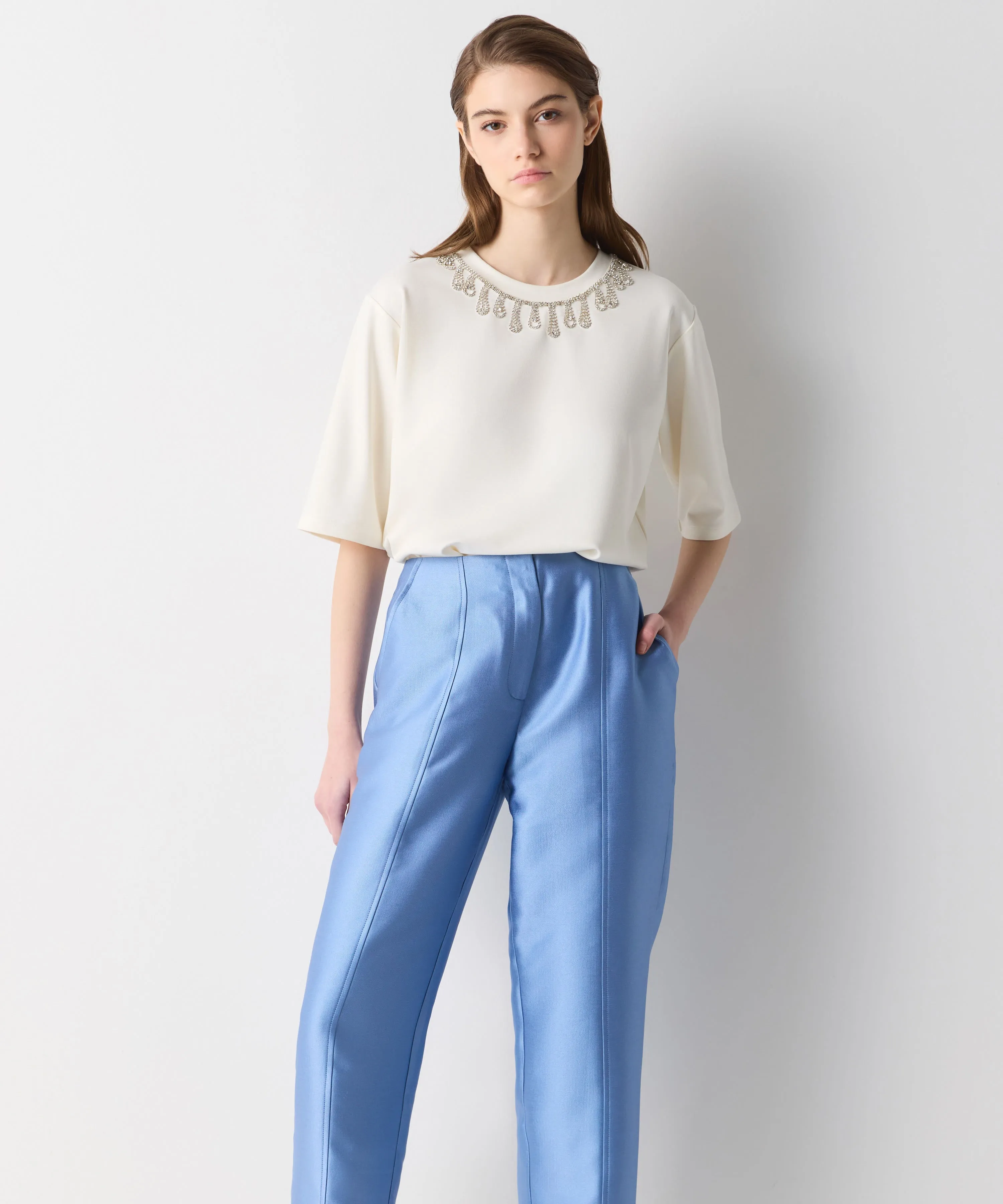 Ipekyol Carrot Fit Solid Trousers Blue