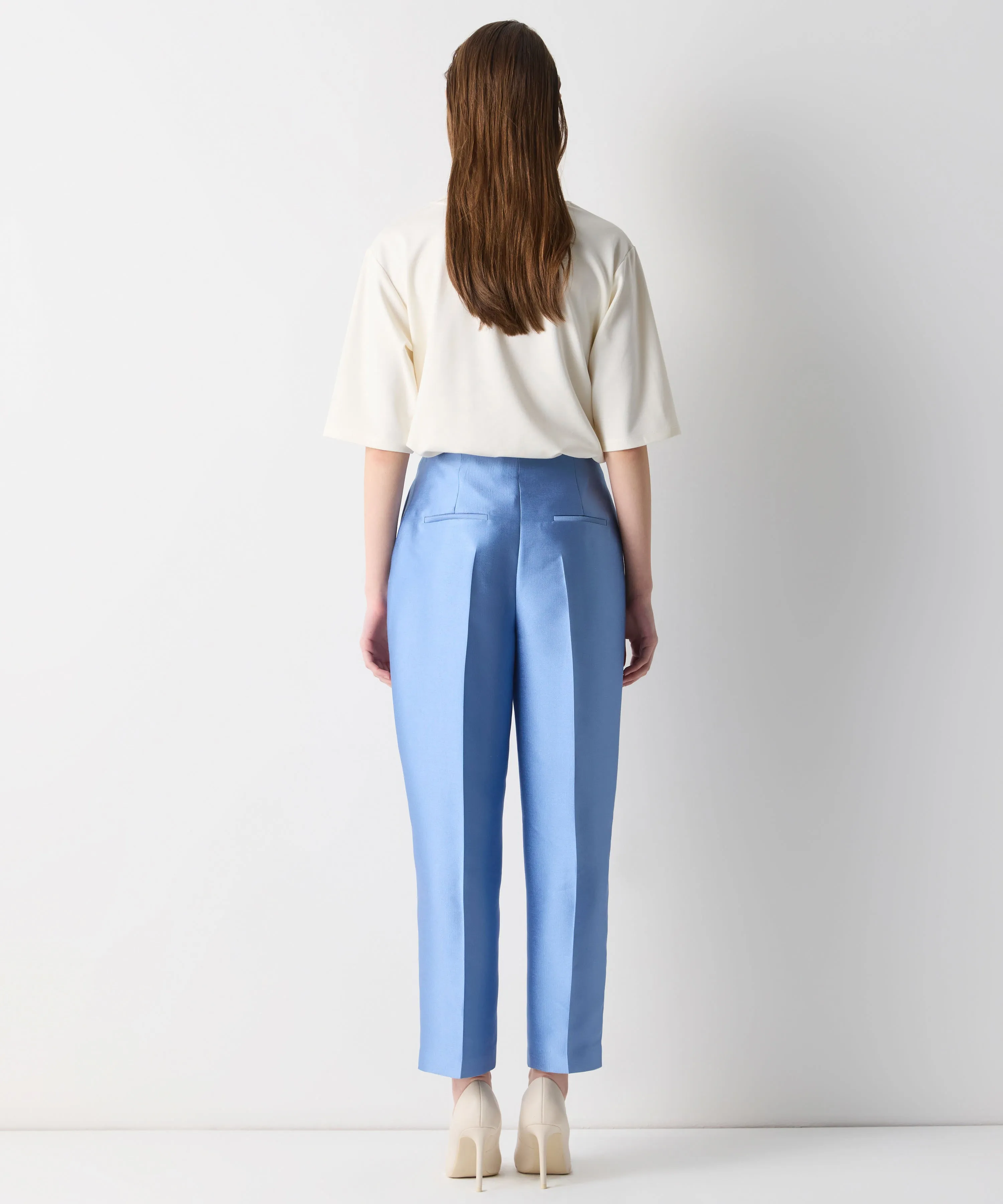 Ipekyol Carrot Fit Solid Trousers Blue