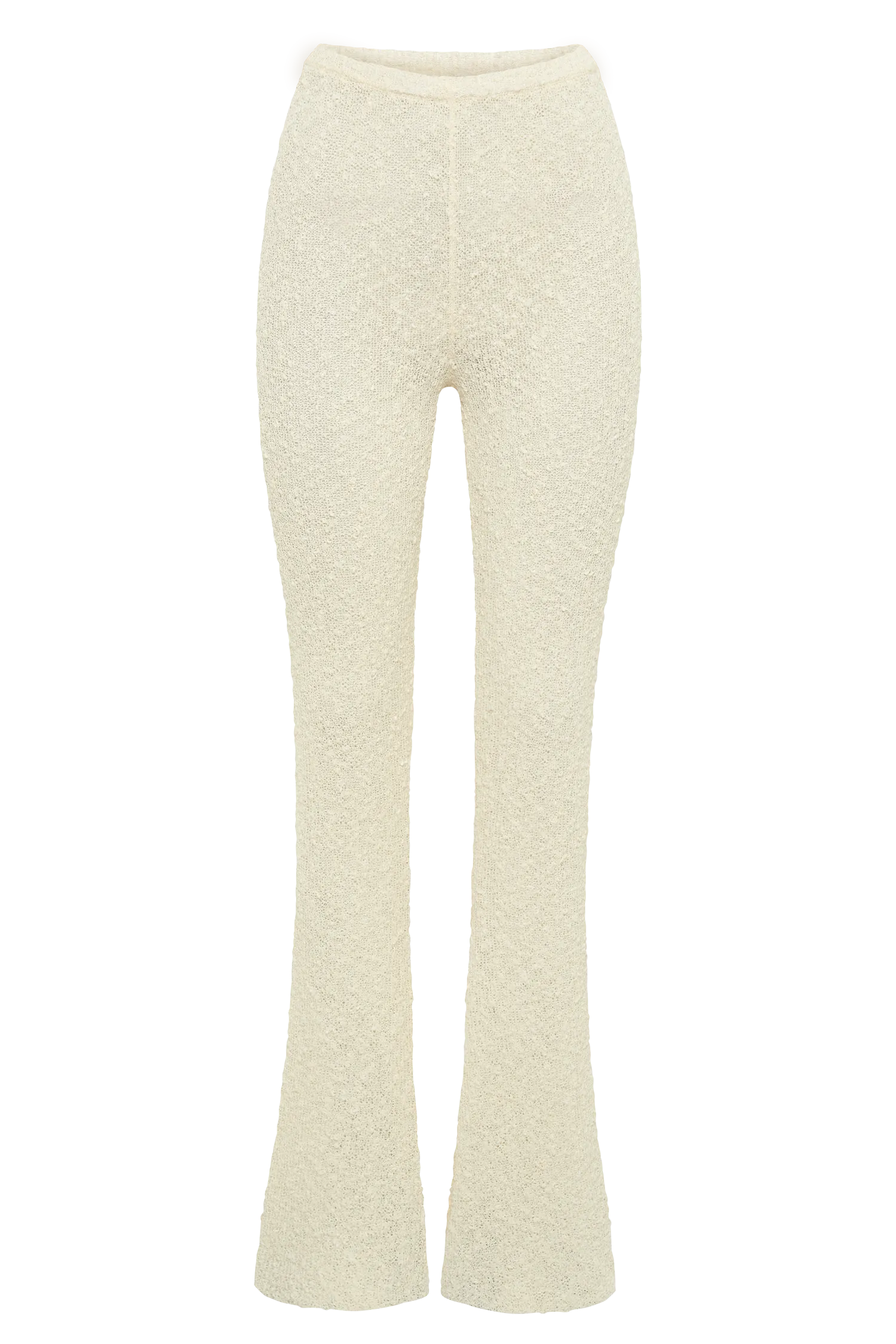 Irma Flared Boucle Pants - Cream