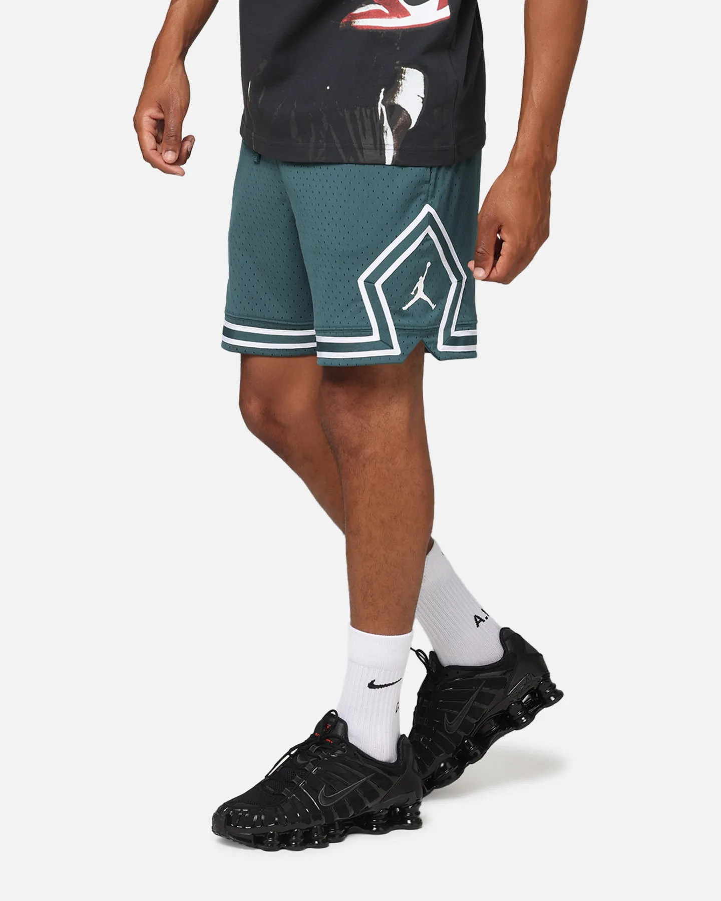 Jordan Dri-Fit Sport Diamond Shorts Oxidized Green/White