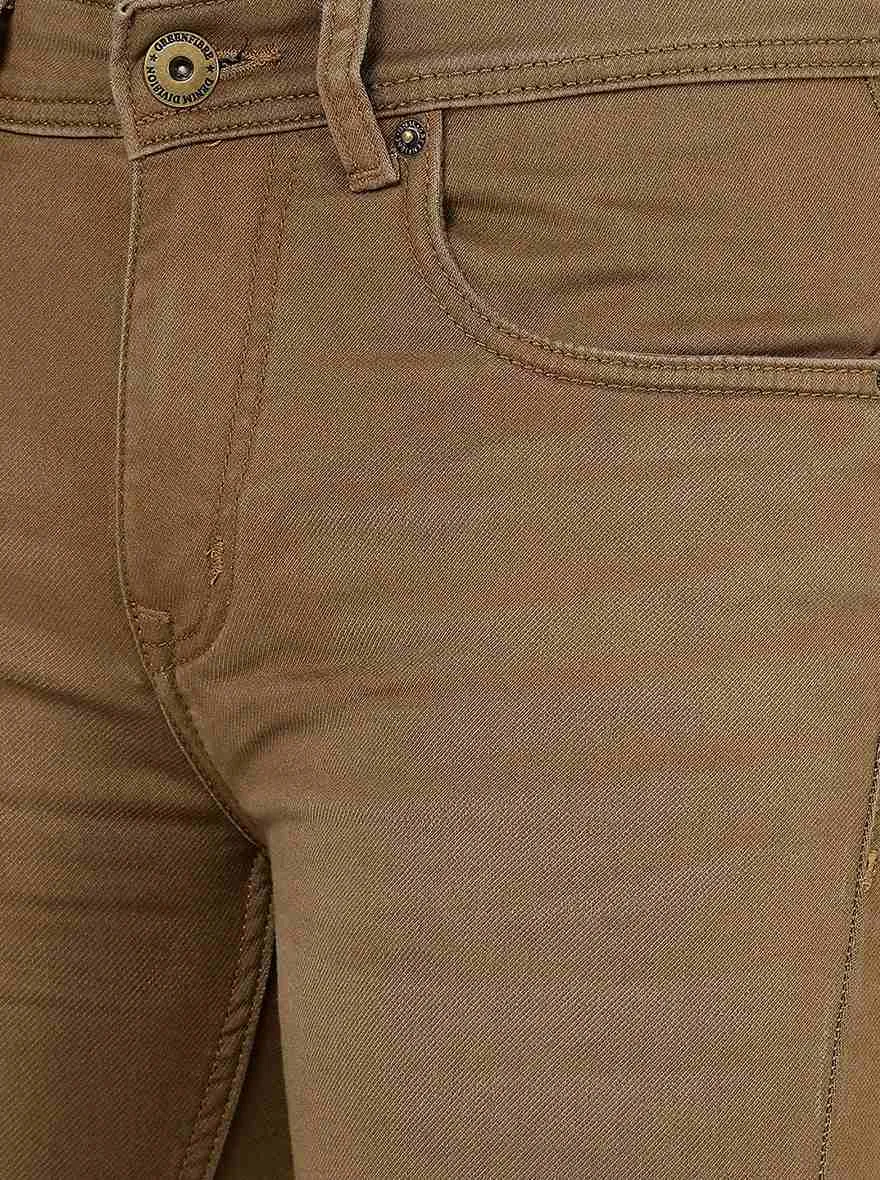 Khaki Washed Urban Fit Jeans | Greenfibre