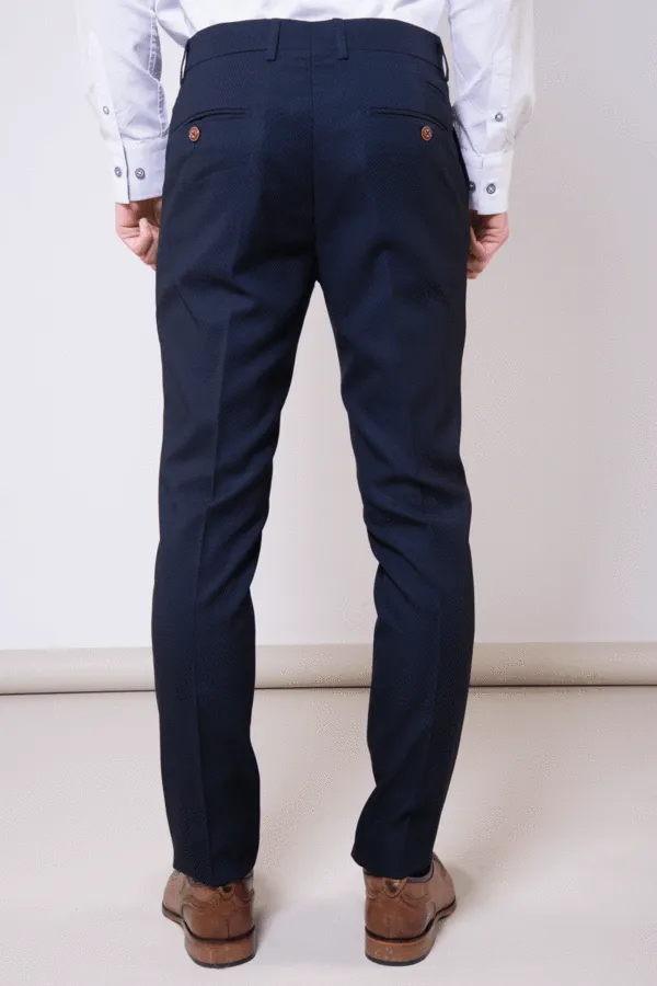 Max Navy Skinny Fit Trousers