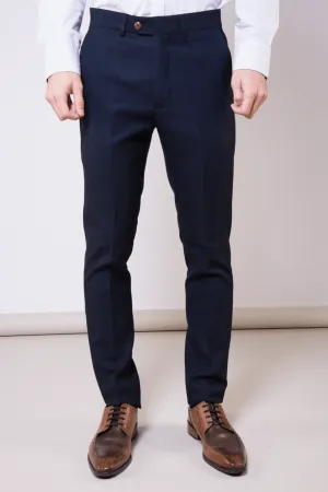 Max Navy Skinny Fit Trousers