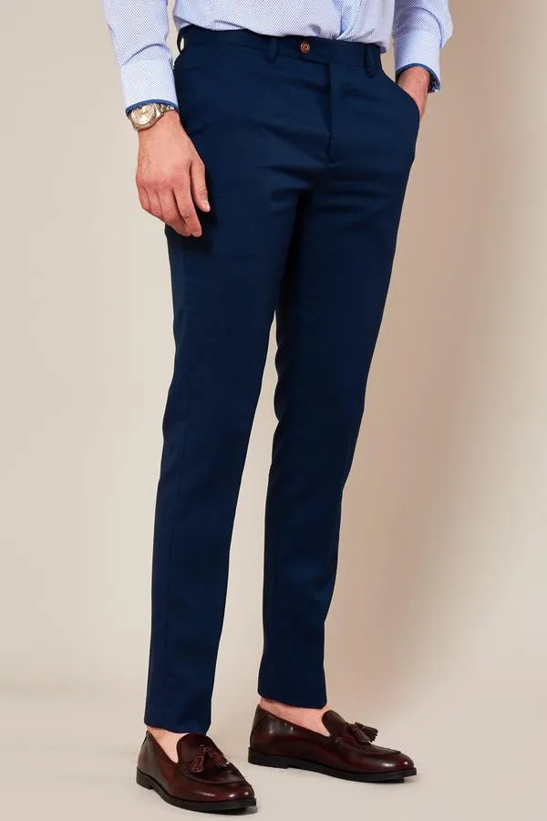 Max Royal Blue Skinny Fit Wedding Trousers