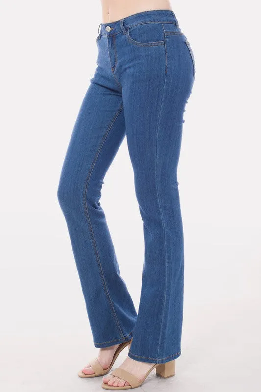 Mddenim Mid Rise Slim Bootcut Jean